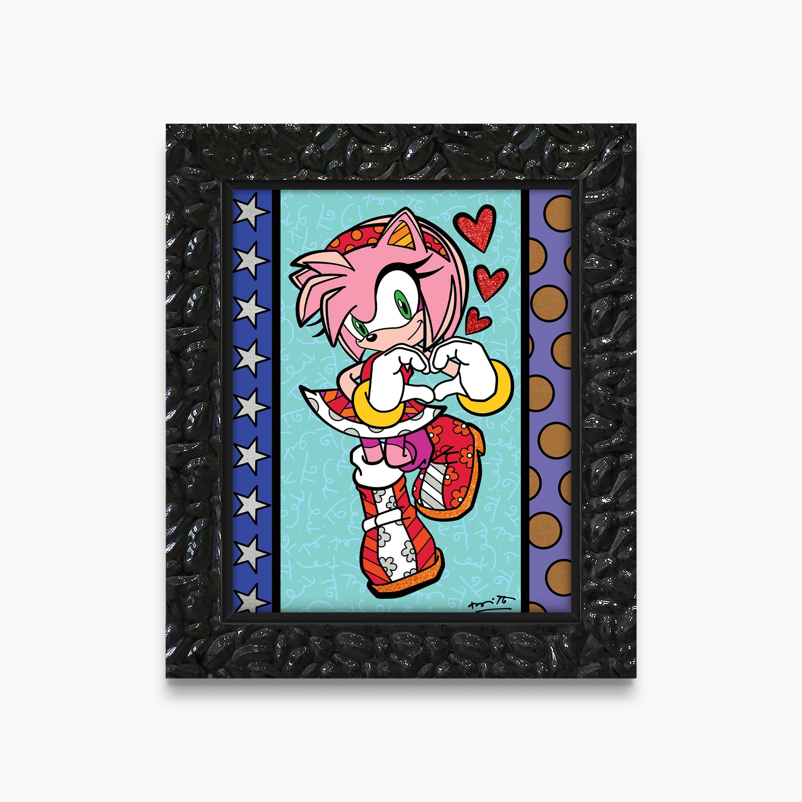 amy rose love sega by  artistic colorful design collectible