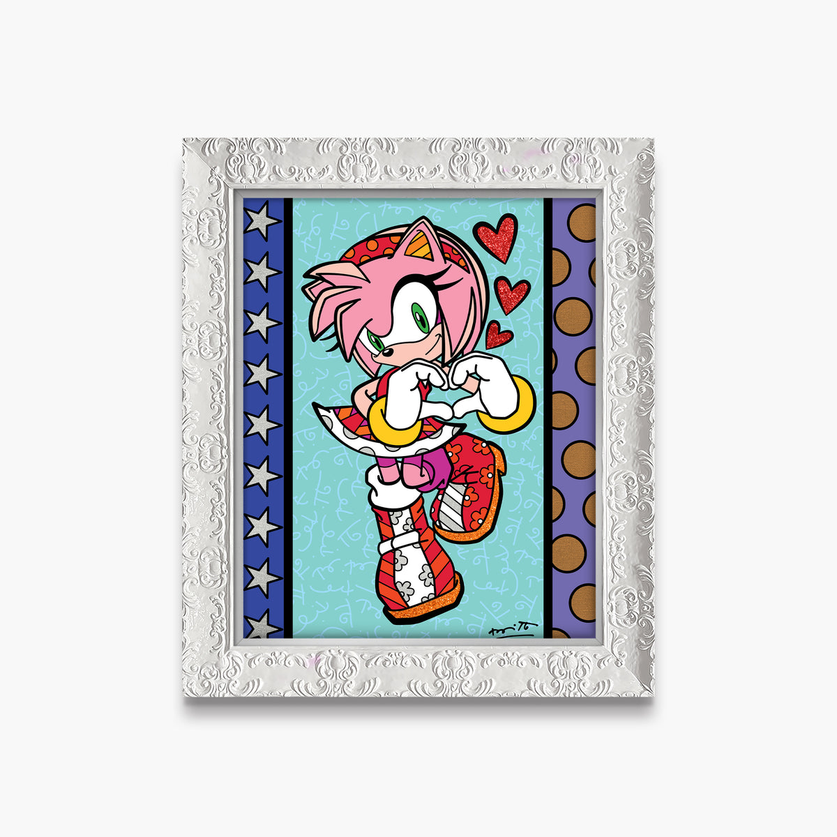amy rose love sega by  artistic colorful design collectible