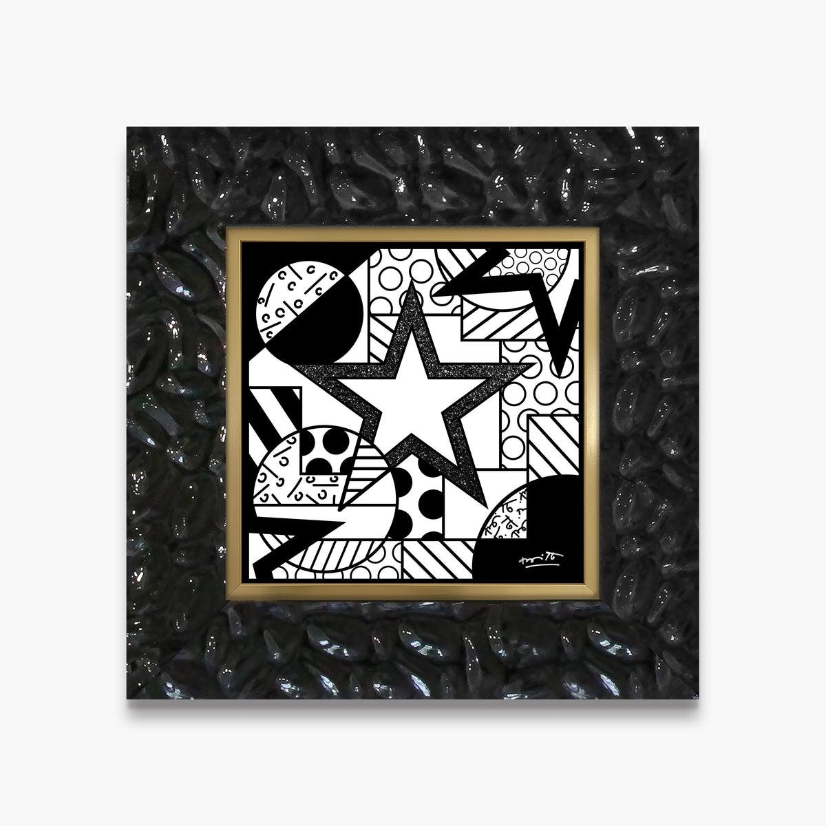 Romero Britto night limited edition print  colorful pop art design