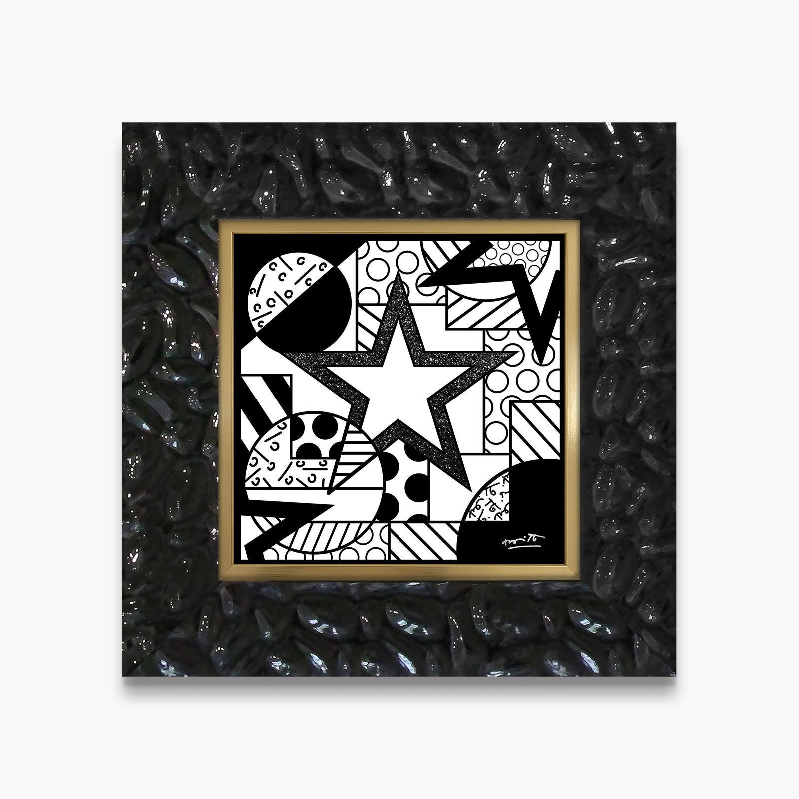 Romero Britto night limited edition print  colorful pop art design