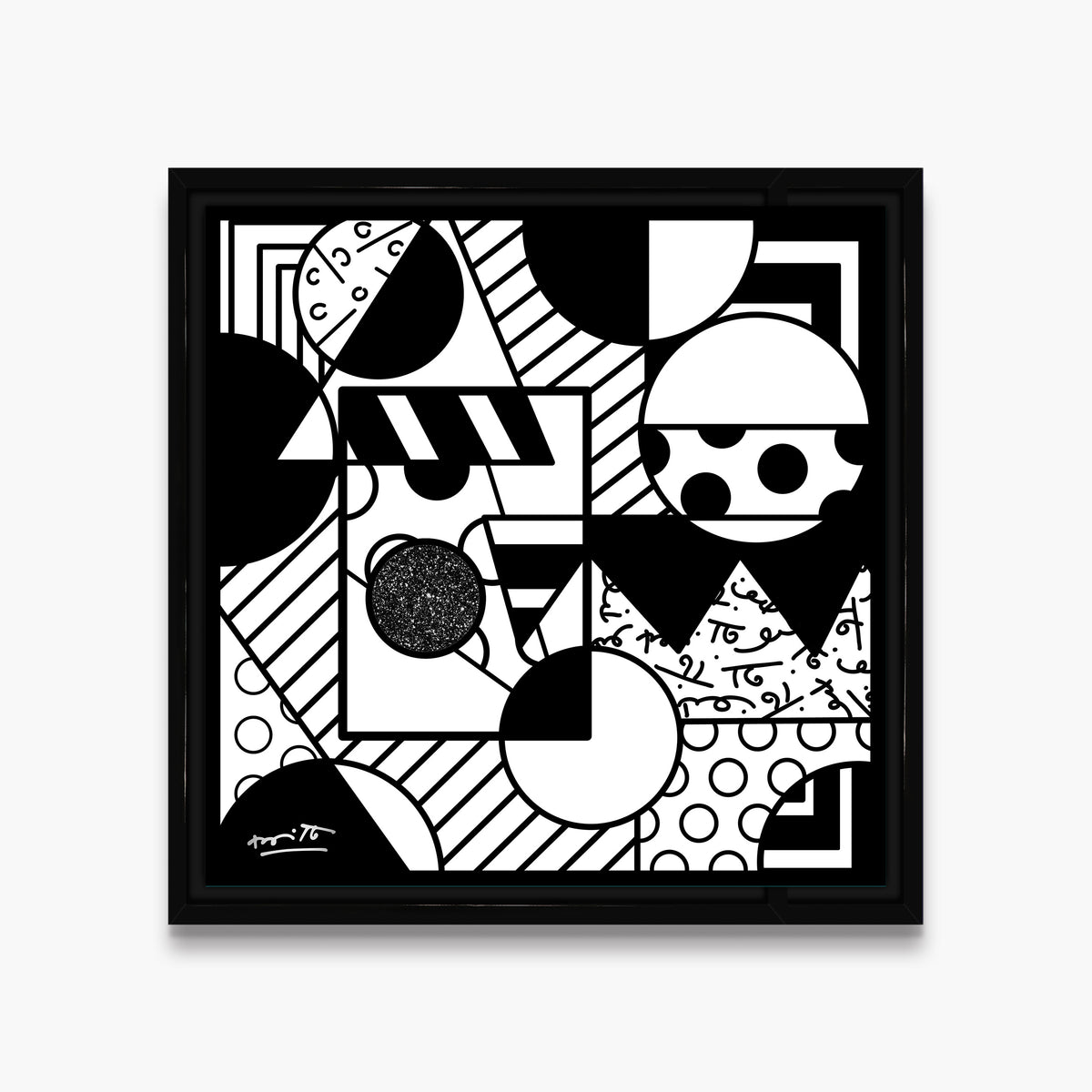 Romero Britto fragments limited edition print  colorful pop art design
