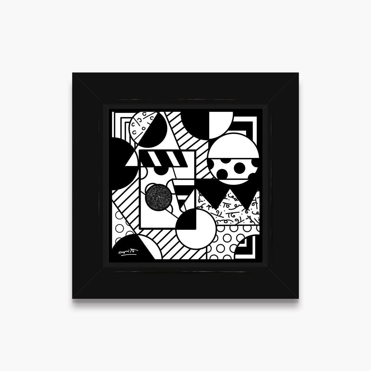Romero Britto fragments limited edition print  colorful pop art design