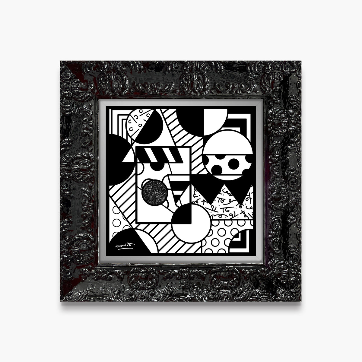 Romero Britto fragments limited edition print  colorful pop art design