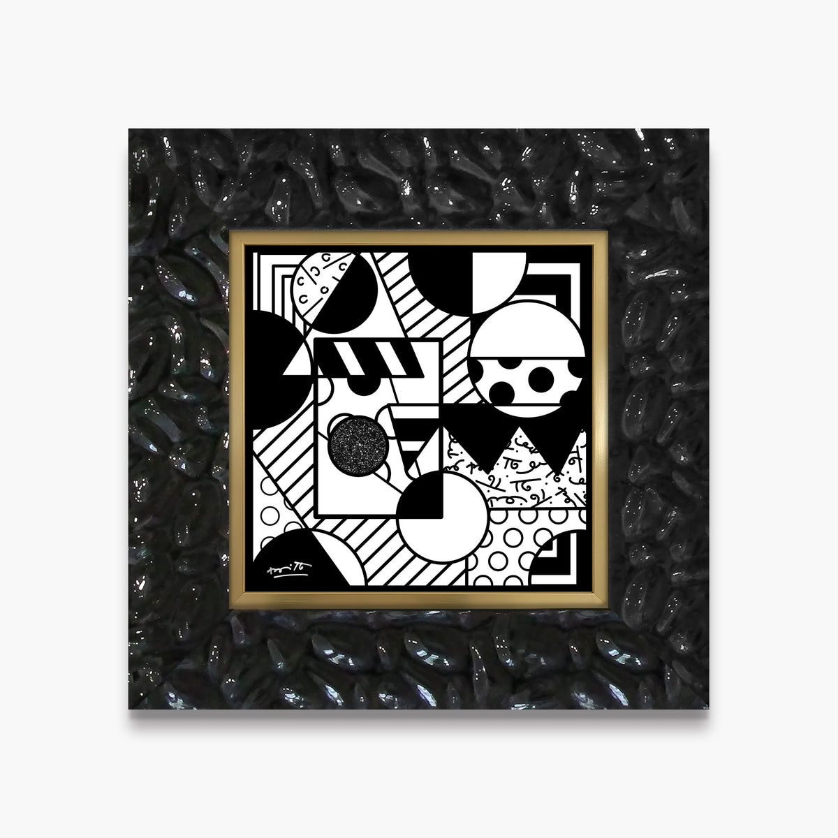 Romero Britto fragments limited edition print  contemporary pop art piece