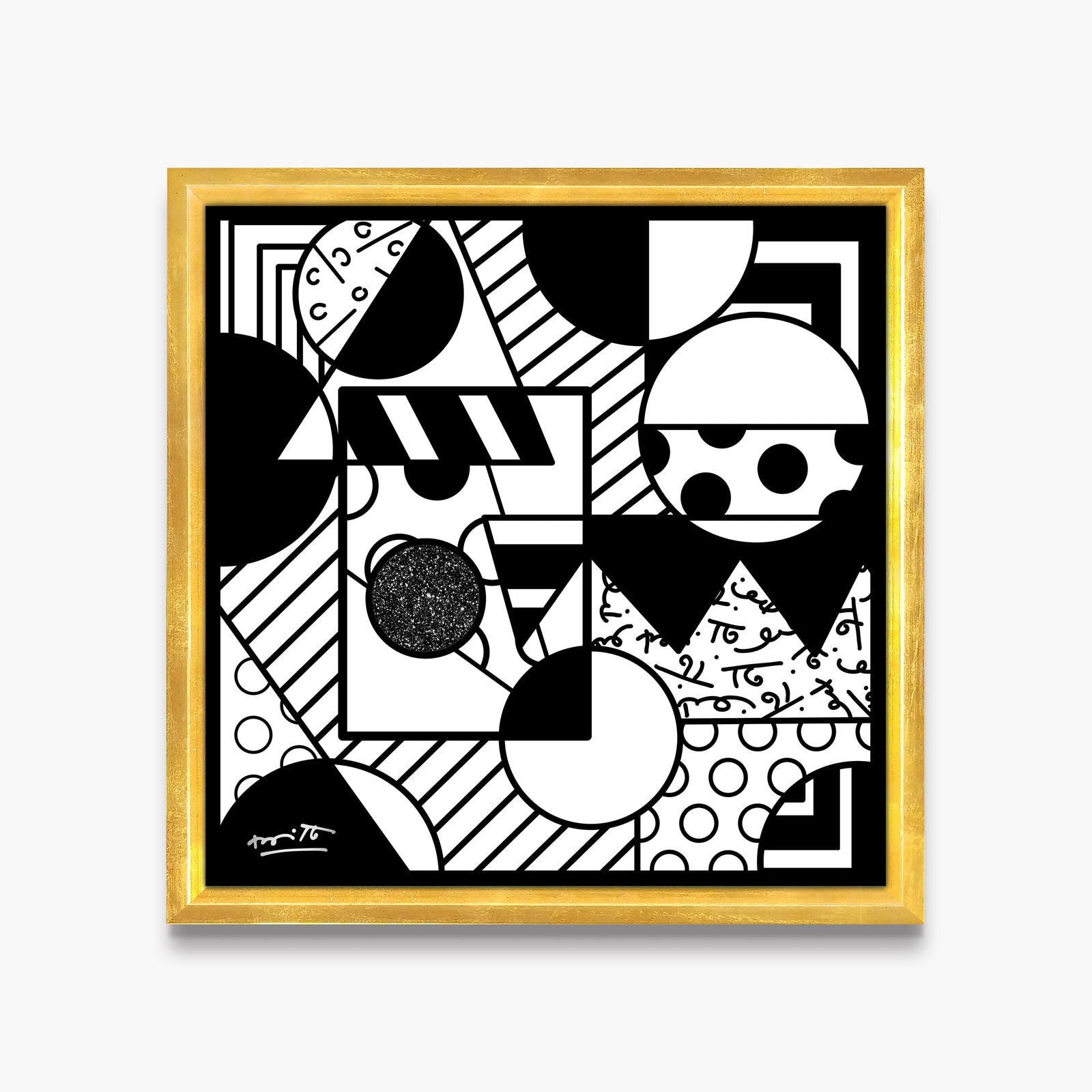 modern pop art fragments limited edition print  vibrant home decor