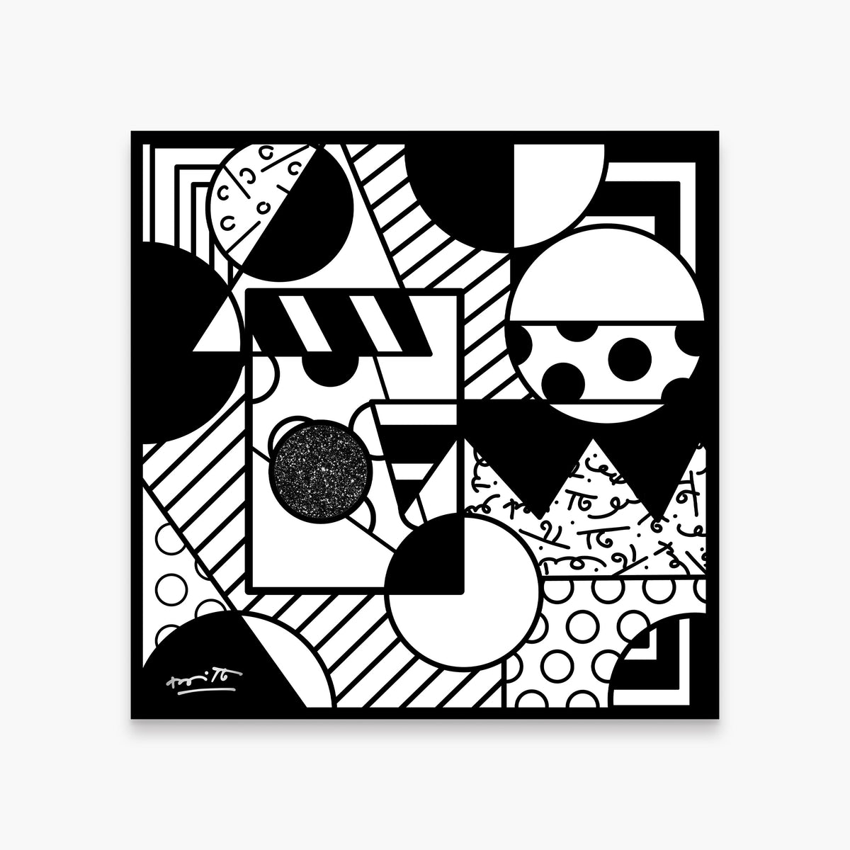 Romero Britto fragments limited edition print  colorful pop art design