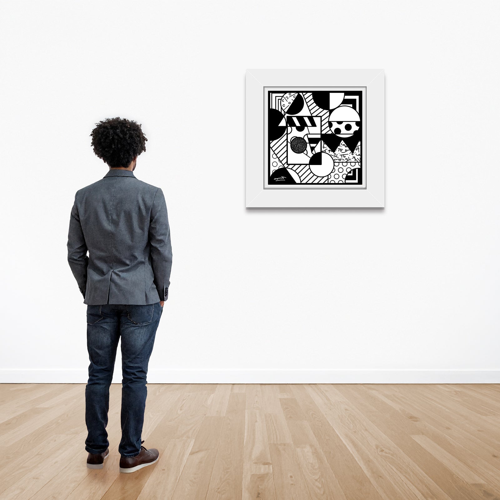 modern pop art fragments limited edition print  vibrant home decor
