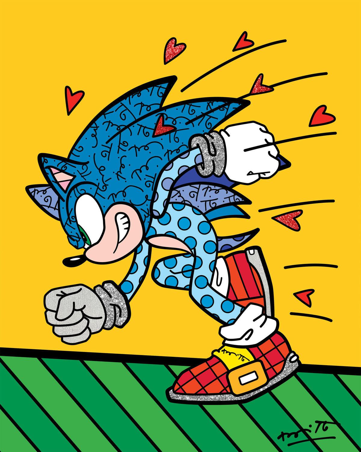 Sonic Spin Dash - Sega By Britto - Limited Edition Print