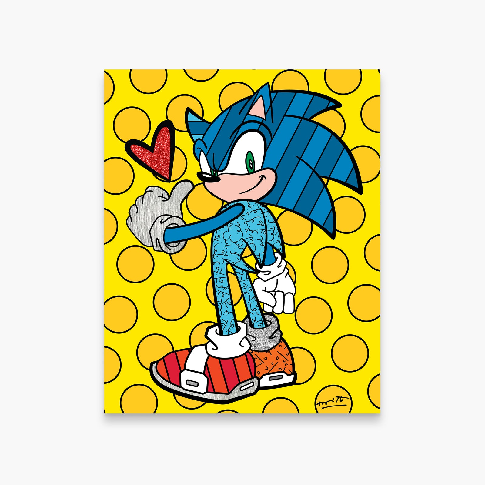 Romero Britto game on sonic sega by  colorful pop art design