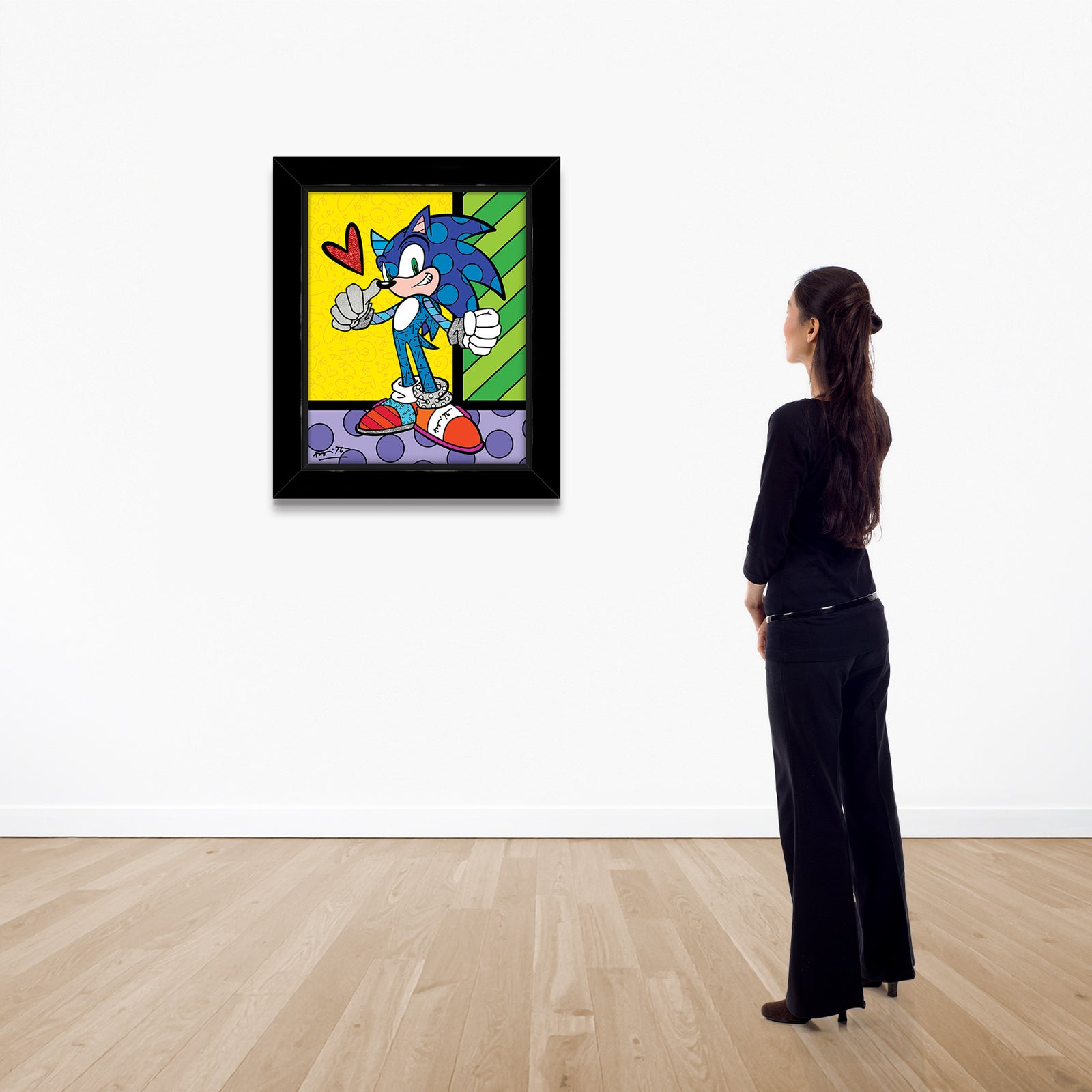 Romero Britto sonic the hedgehog sega by  colorful pop art design