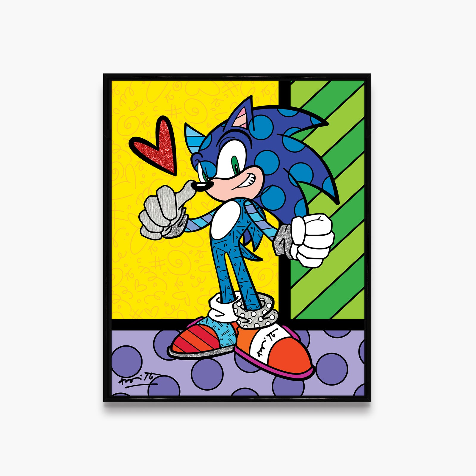 modern pop art sonic the hedgehog sega by  vibrant home decor