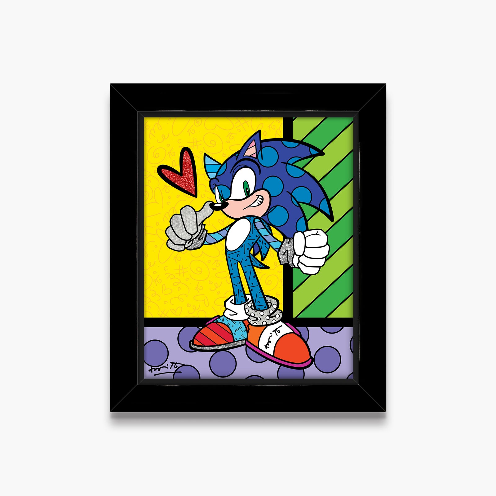 Romero Britto sonic the hedgehog sega by  colorful pop art design