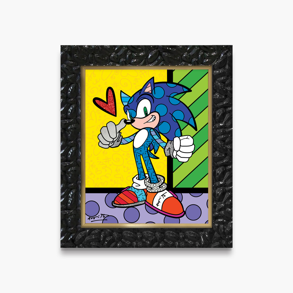 Romero Britto sonic the hedgehog sega by  colorful pop art design