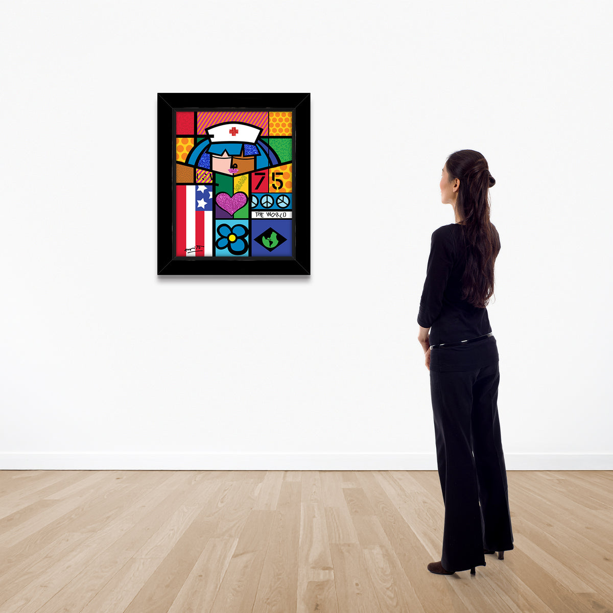 red cross limited edition print  colorful decorative collectible gift idea