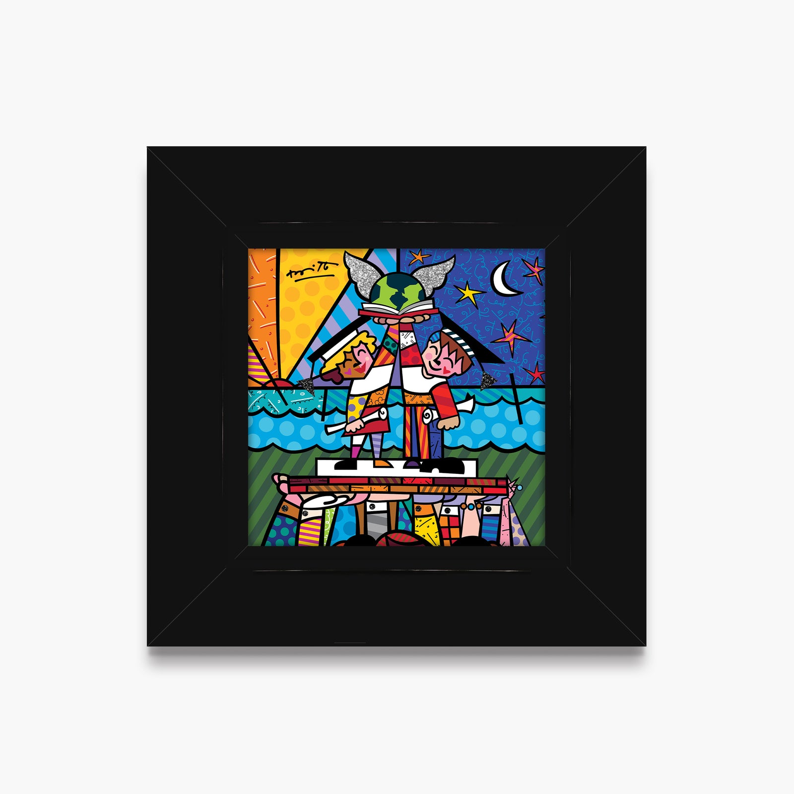 Romero Britto congratulations limited edition  colorful pop art design