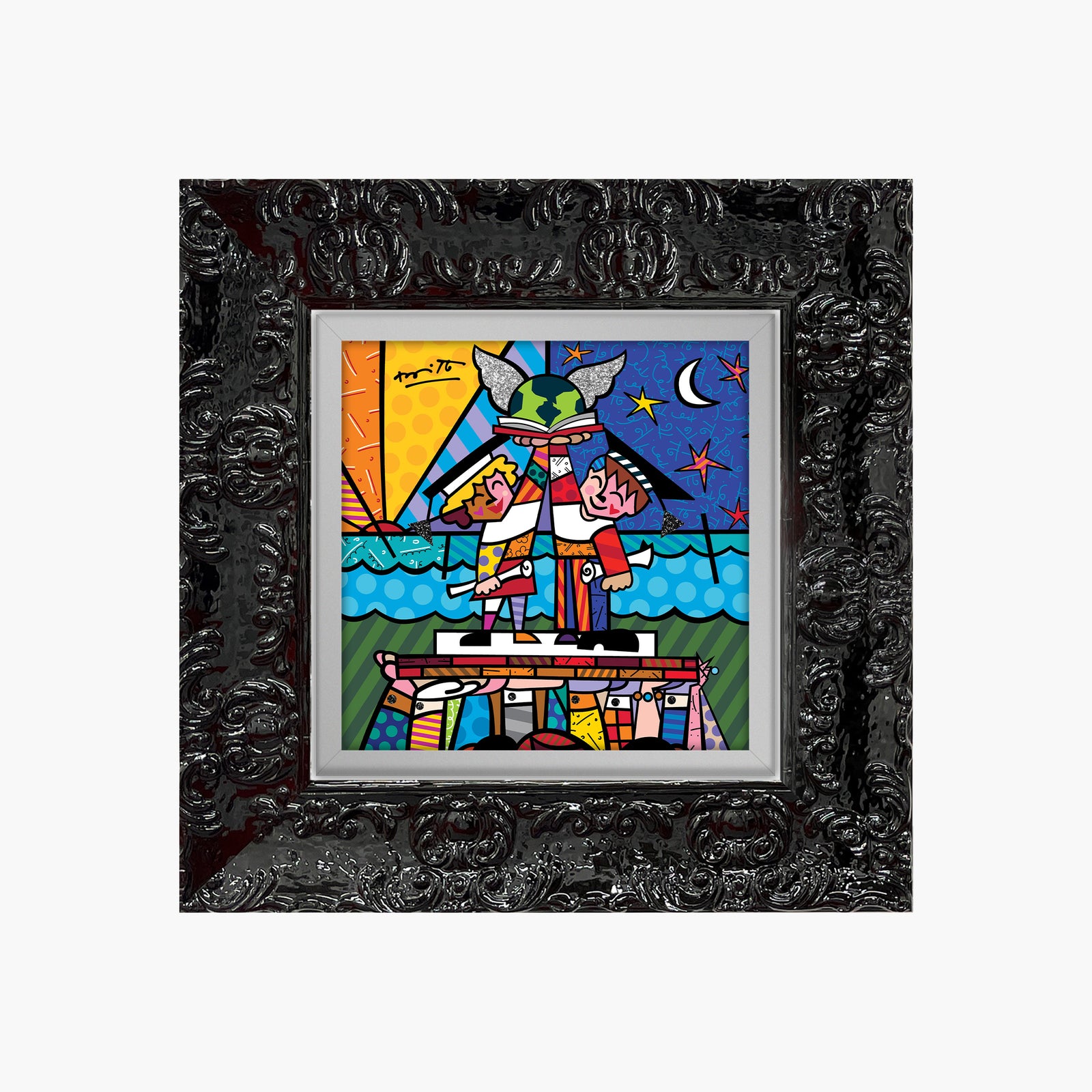 Romero Britto congratulations limited edition  colorful pop art design