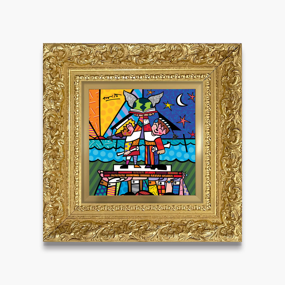 Romero Britto congratulations limited edition  colorful pop art design