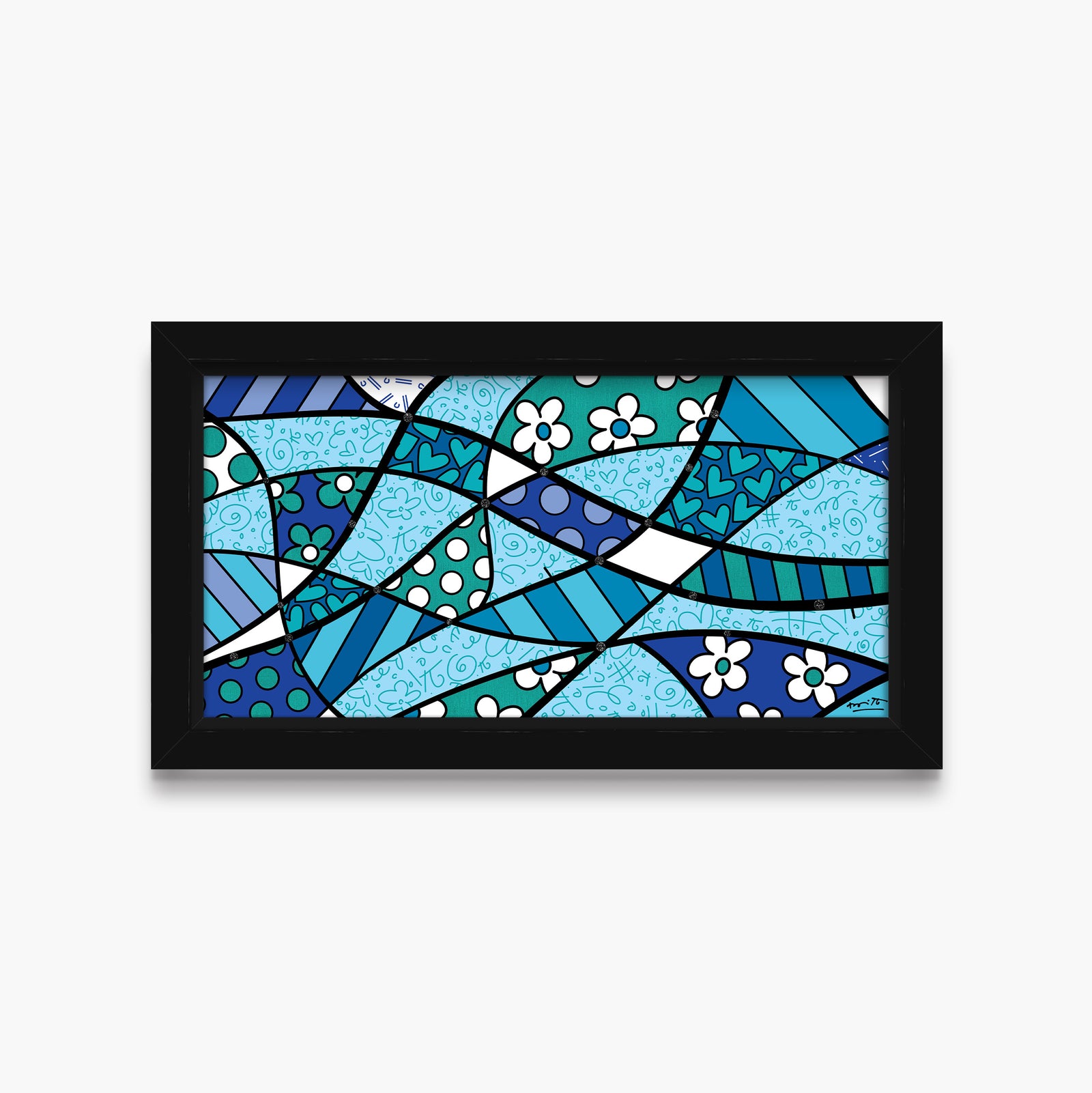 modern pop art calm limited edition print  vibrant home decor