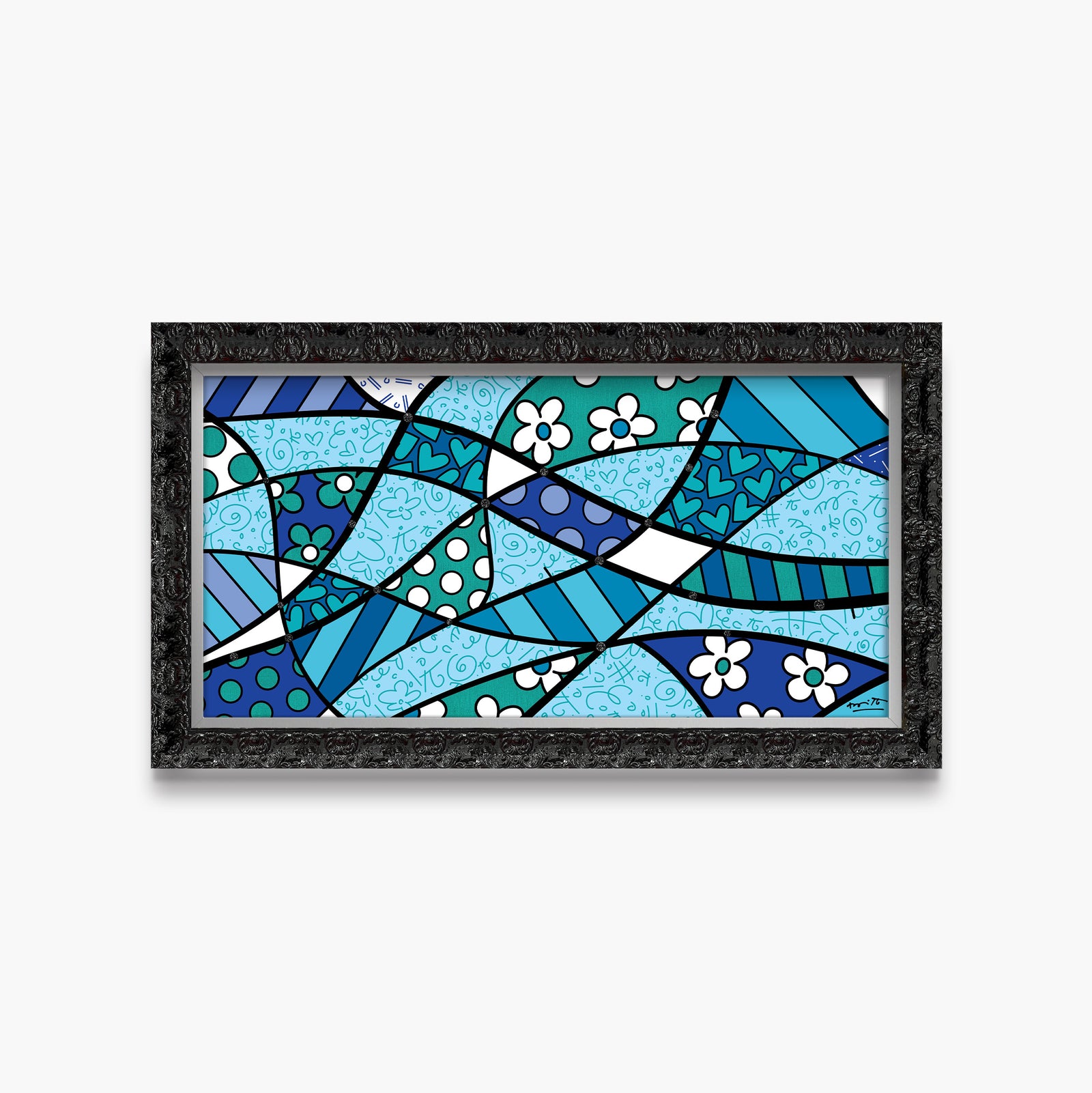 modern pop art calm limited edition print  vibrant home decor