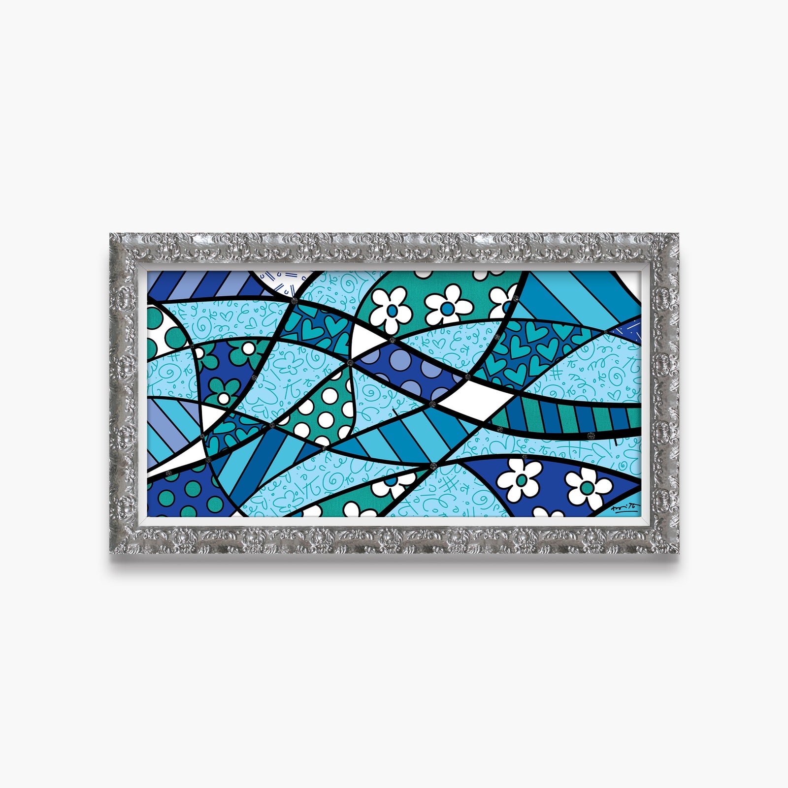 modern pop art calm limited edition print  vibrant home decor