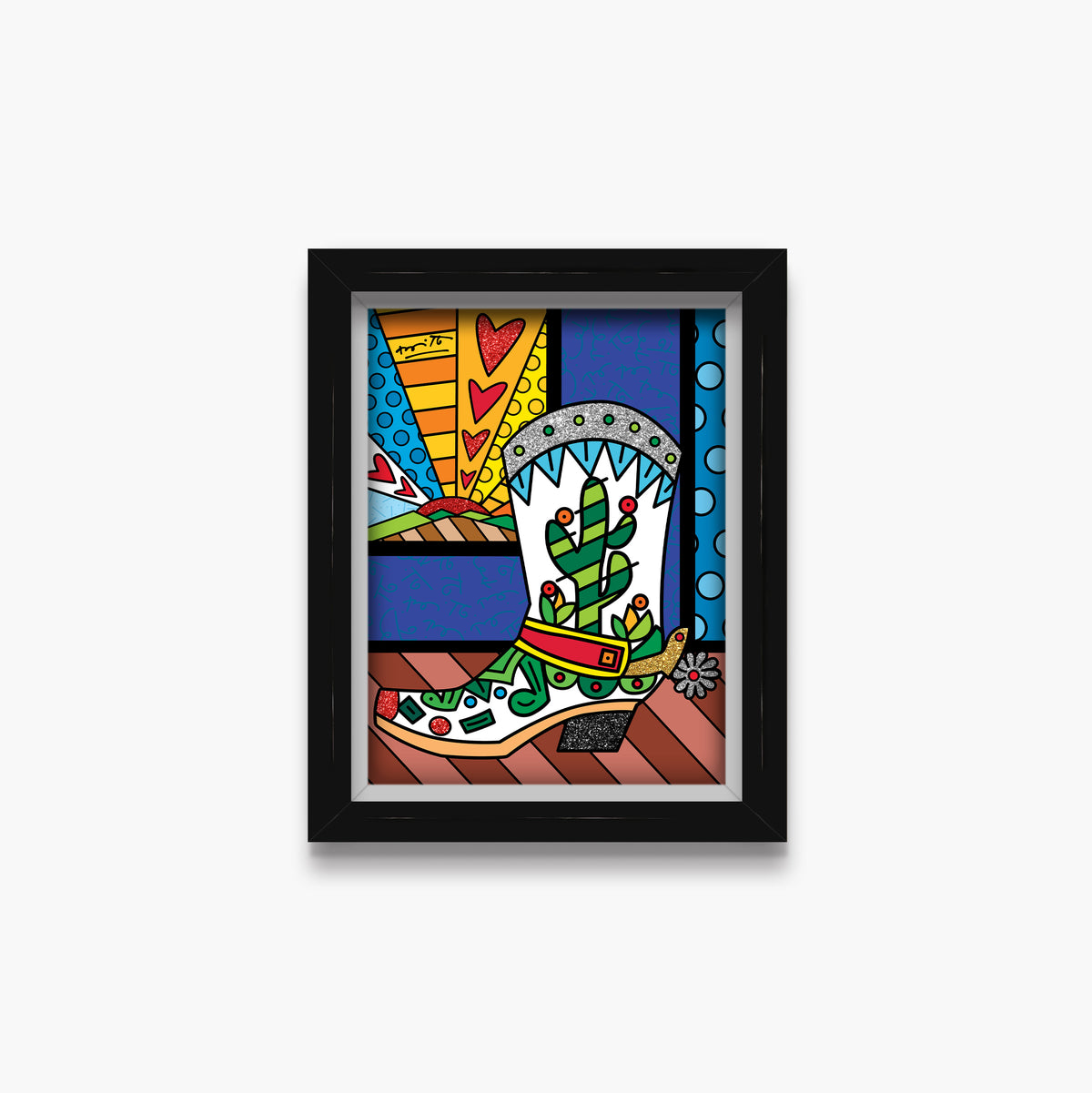 western limited edition print  artistic colorful design collectible
