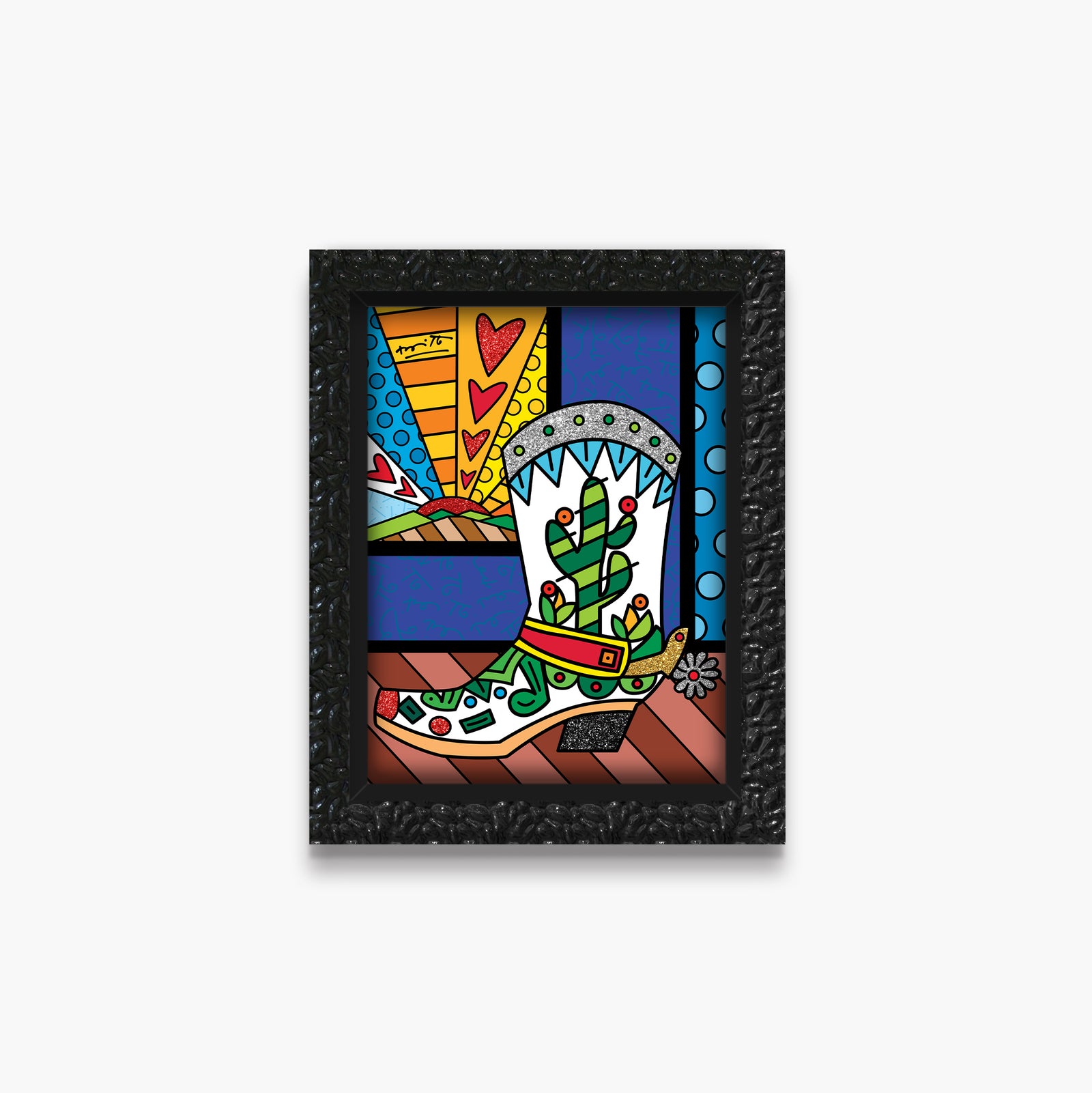 western limited edition print  artistic colorful design collectible