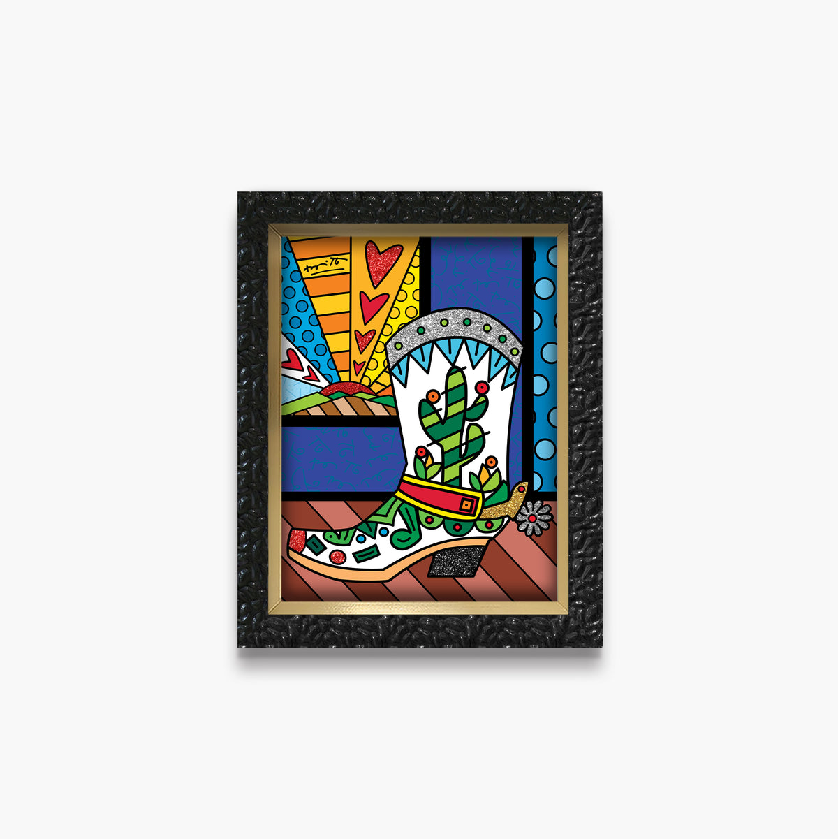 Romero Britto western limited edition print  colorful pop art design