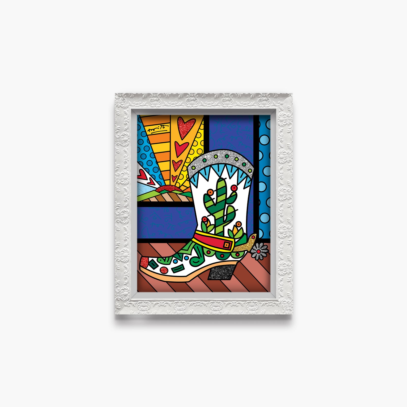 western limited edition print  artistic colorful design collectible