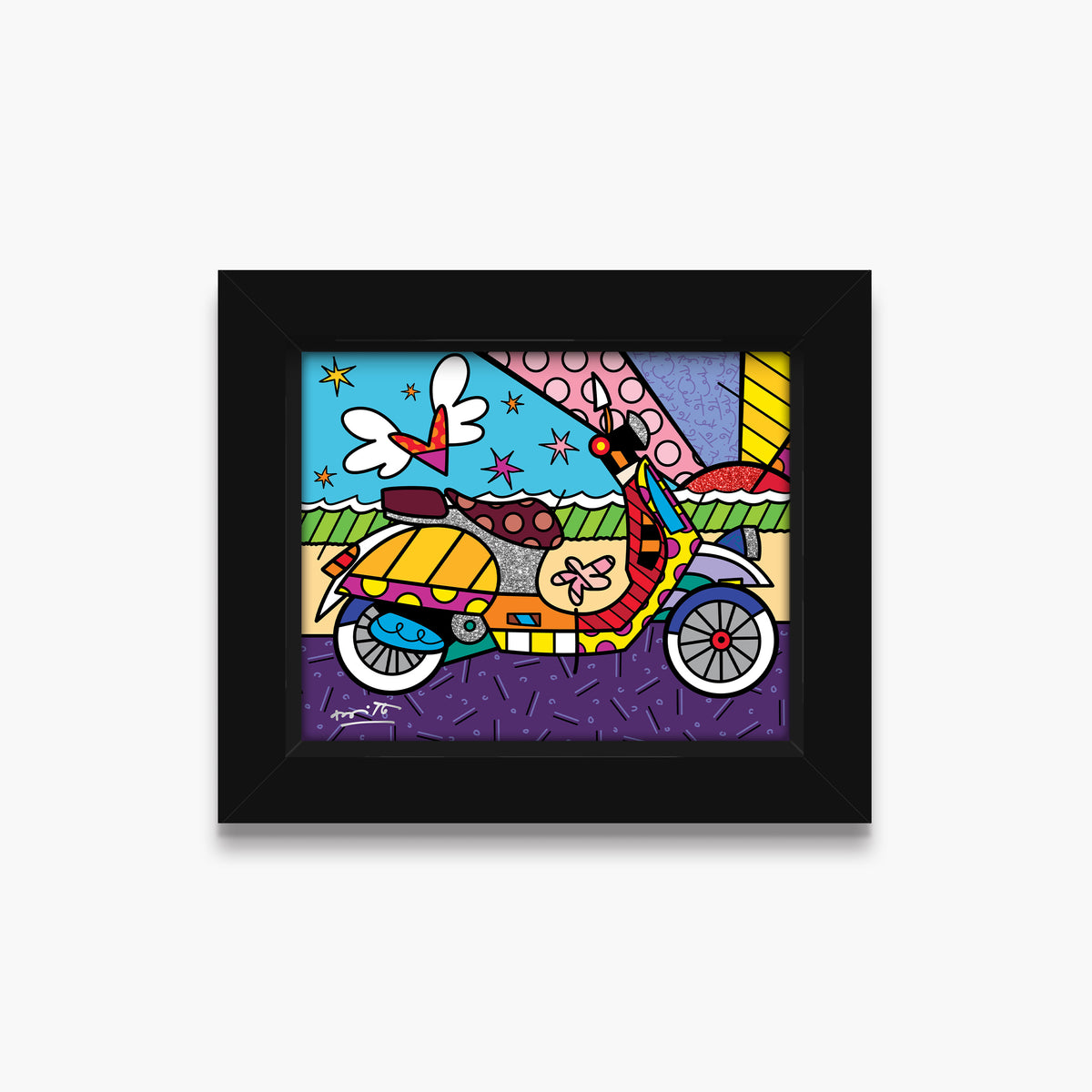 Romero Britto milano limited edition print  colorful pop art design