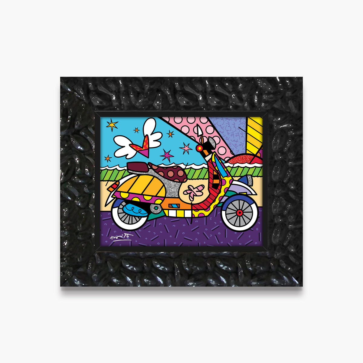 Romero Britto milano limited edition print  contemporary pop art piece