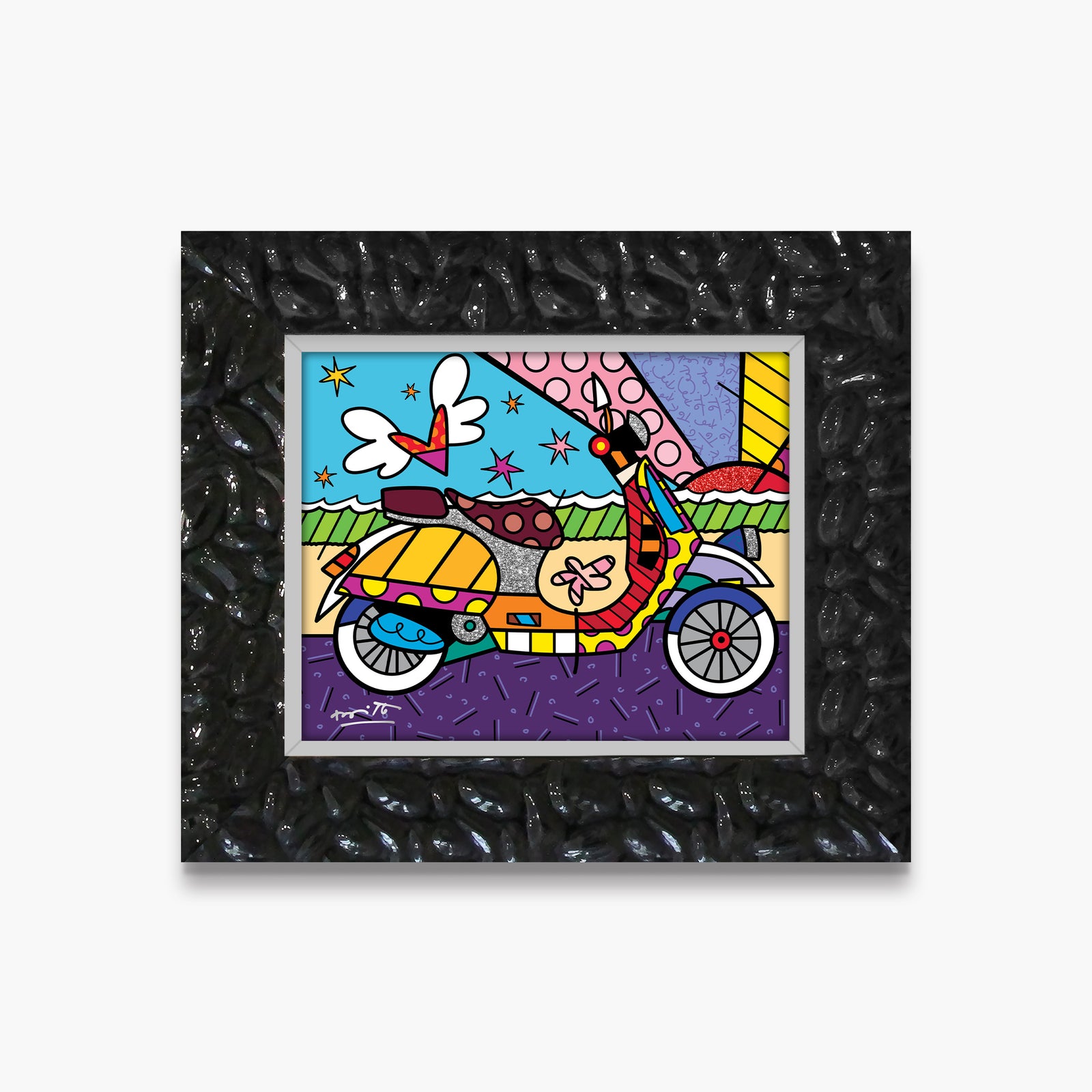 Romero Britto milano limited edition print  colorful pop art design