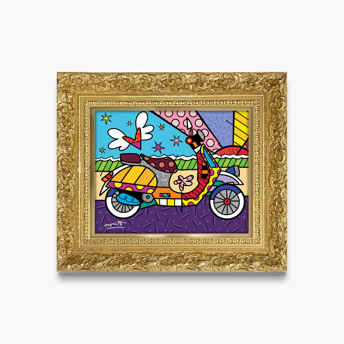 Romero Britto milano limited edition print  contemporary pop art piece