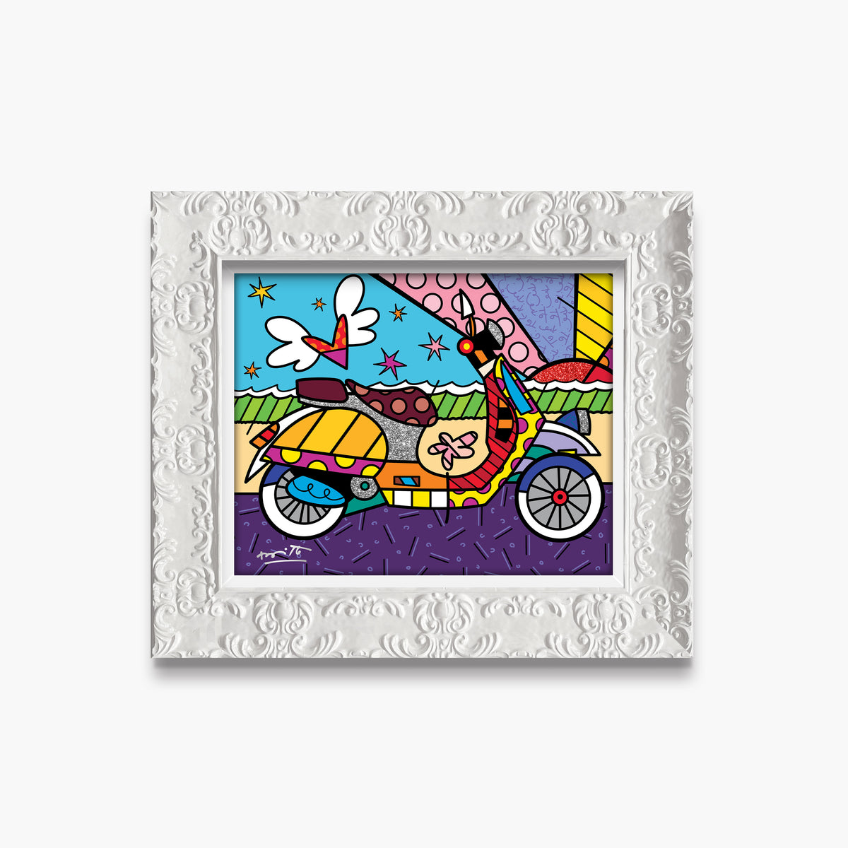 Romero Britto milano limited edition print  contemporary pop art piece