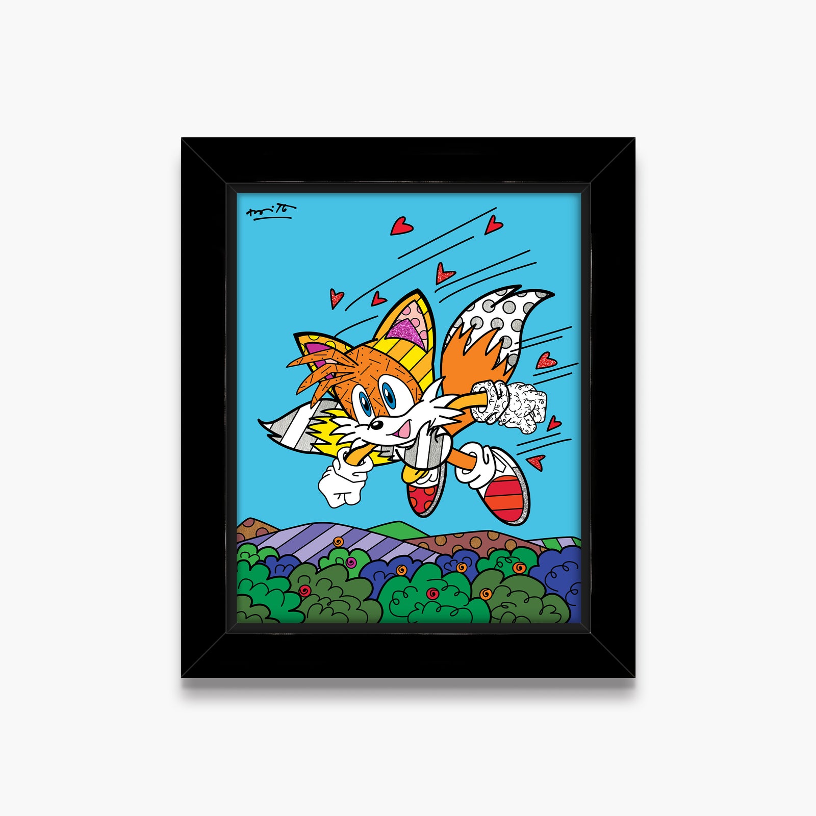 Romero Britto tails sky patrol sega by  colorful pop art design