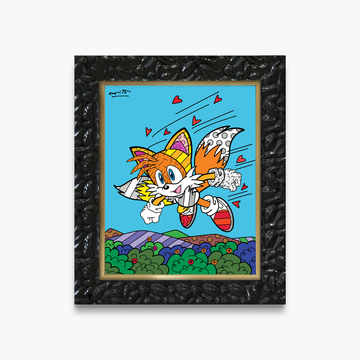 Romero Britto tails sky patrol sega by  colorful pop art design
