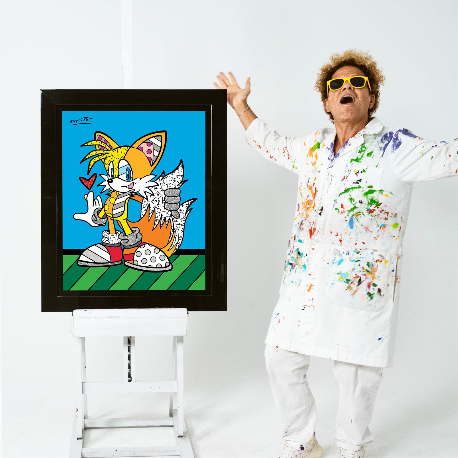 Romero Britto tails adventure sega by britto  colorful pop art design