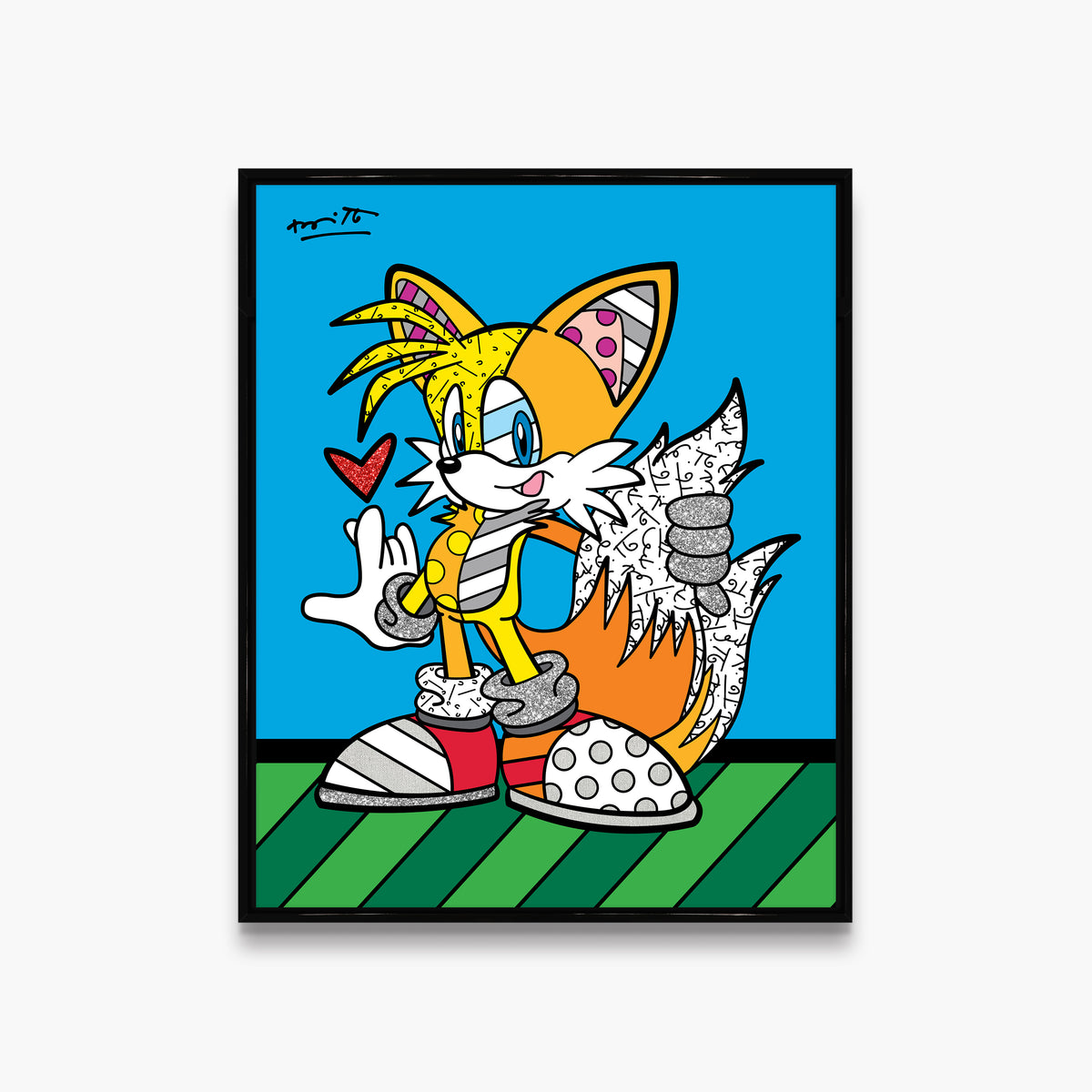 modern pop art tails adventure sega by britto  vibrant home decor