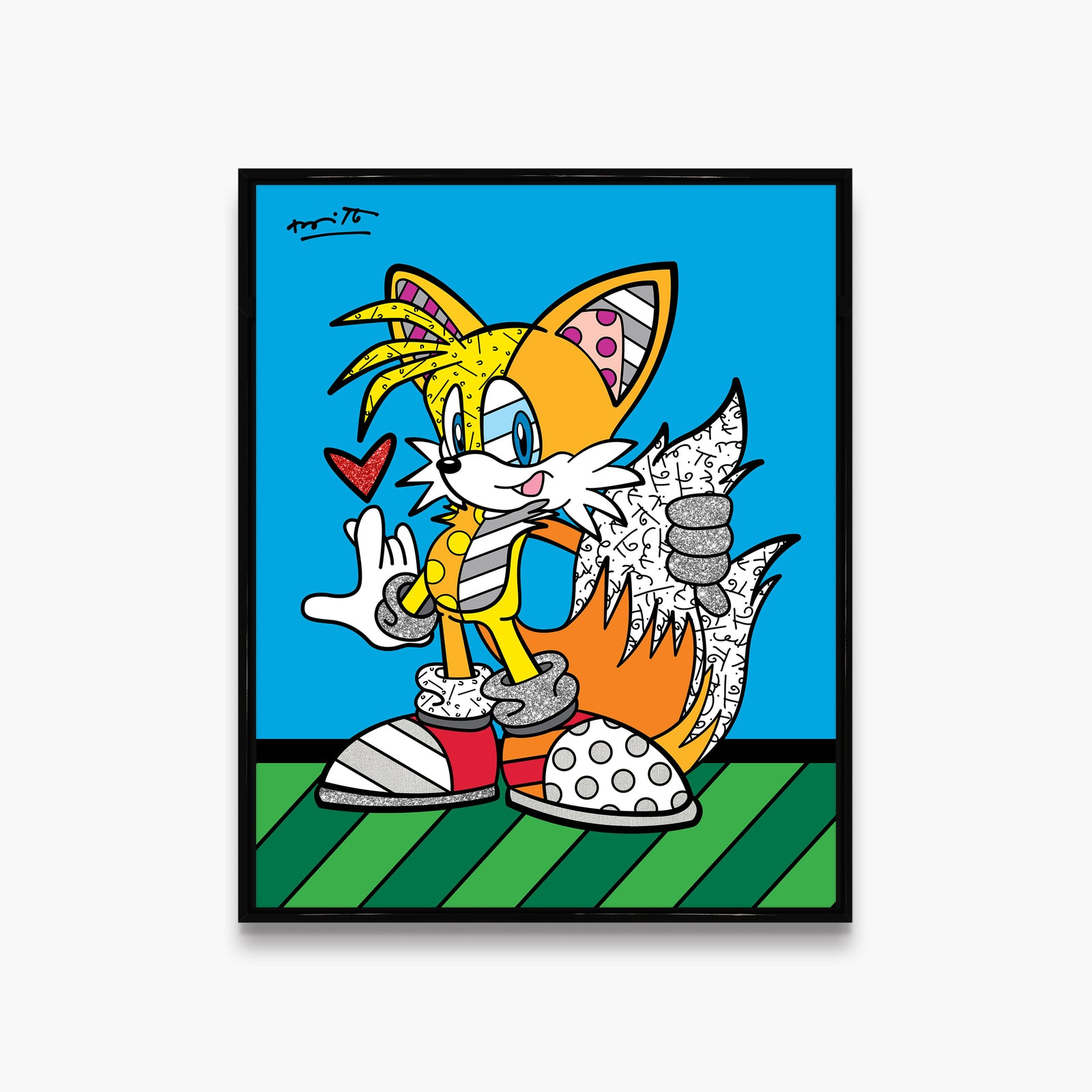 modern pop art tails adventure sega by britto  vibrant home decor