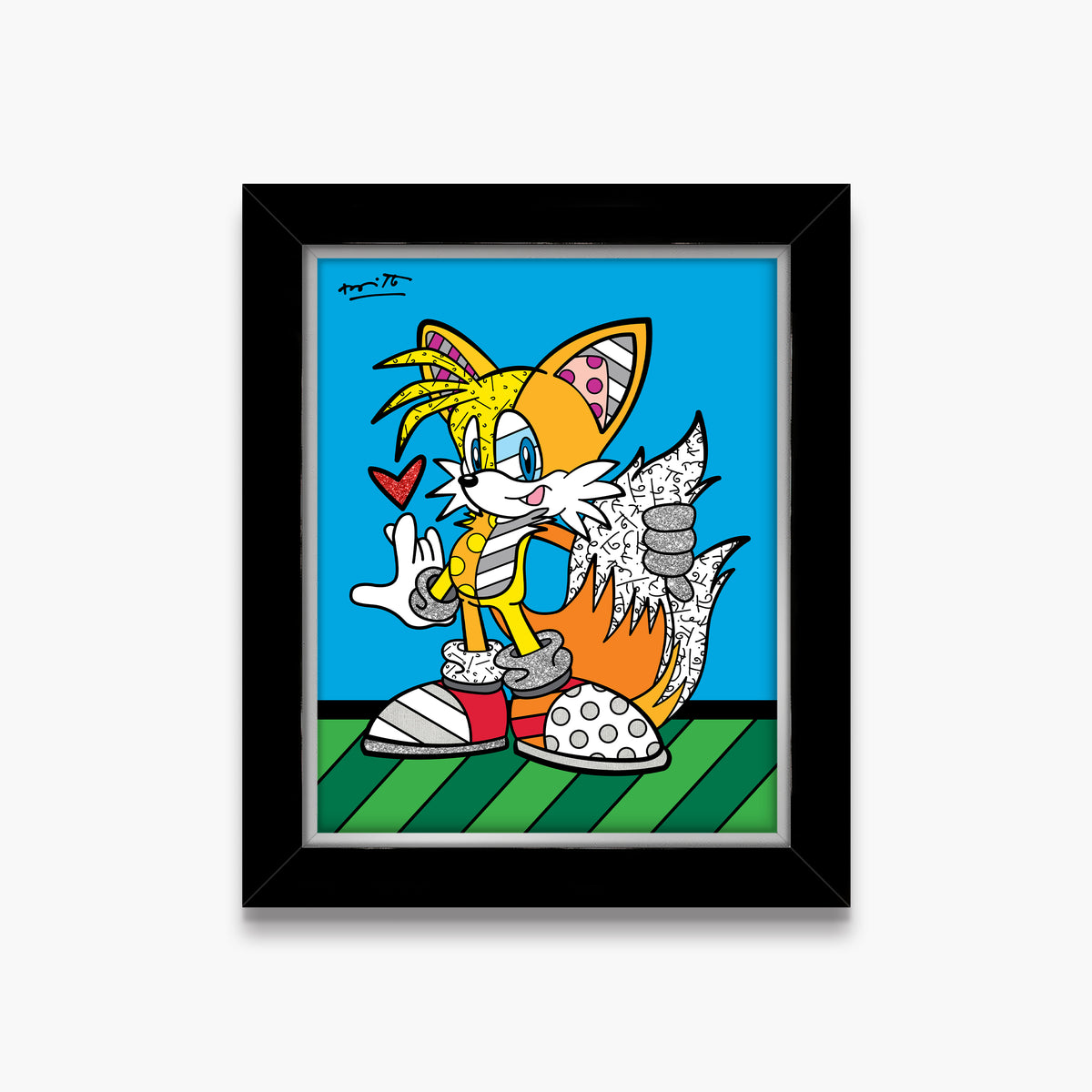 tails adventure sega by britto  artistic colorful design collectible