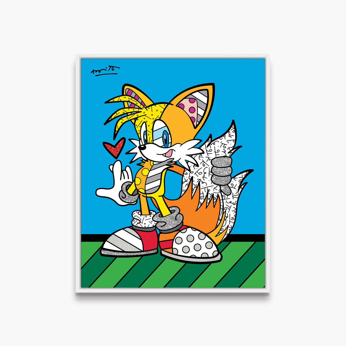tails adventure sega by britto  artistic colorful design collectible