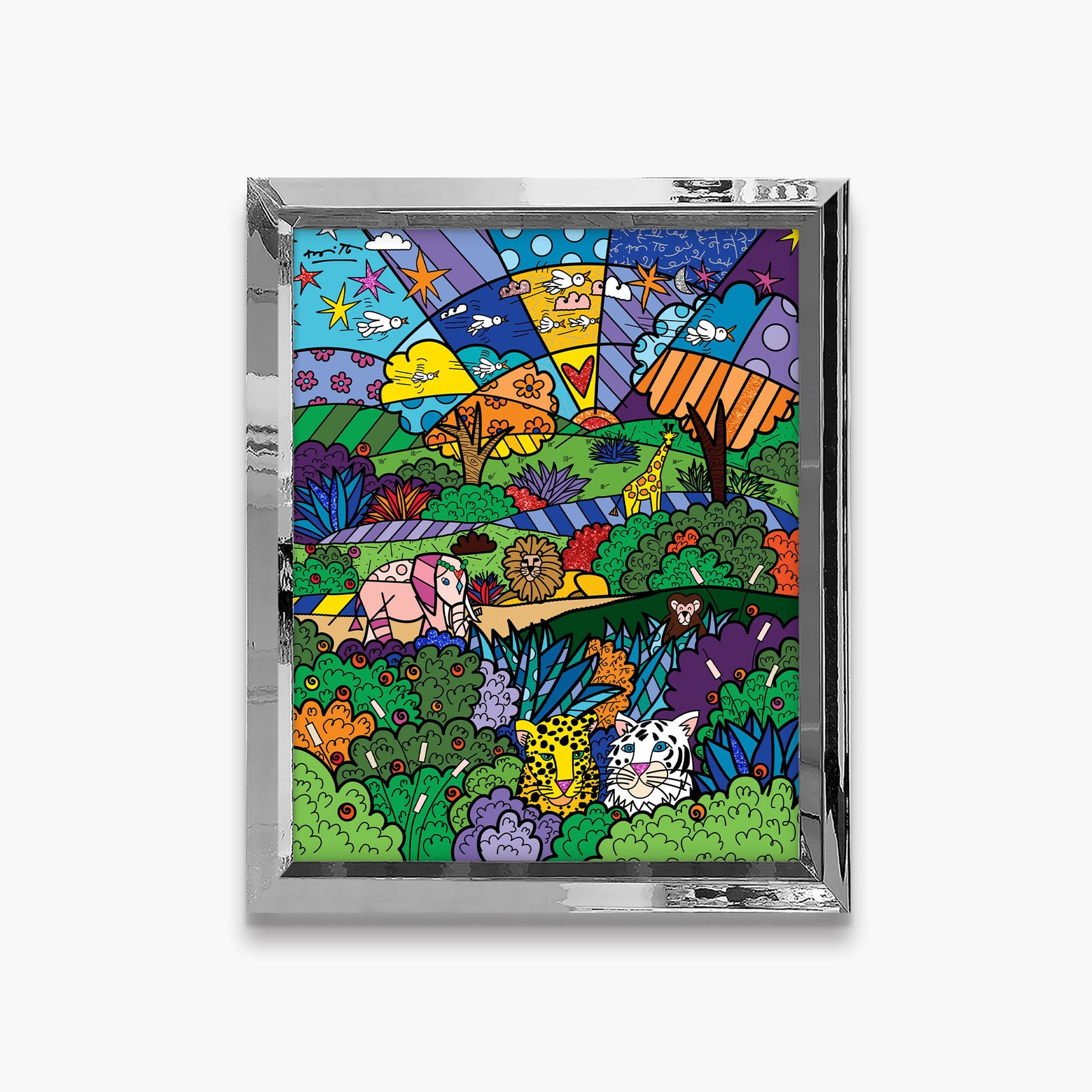 modern pop art safari adventure limited edition print  vibrant home decor