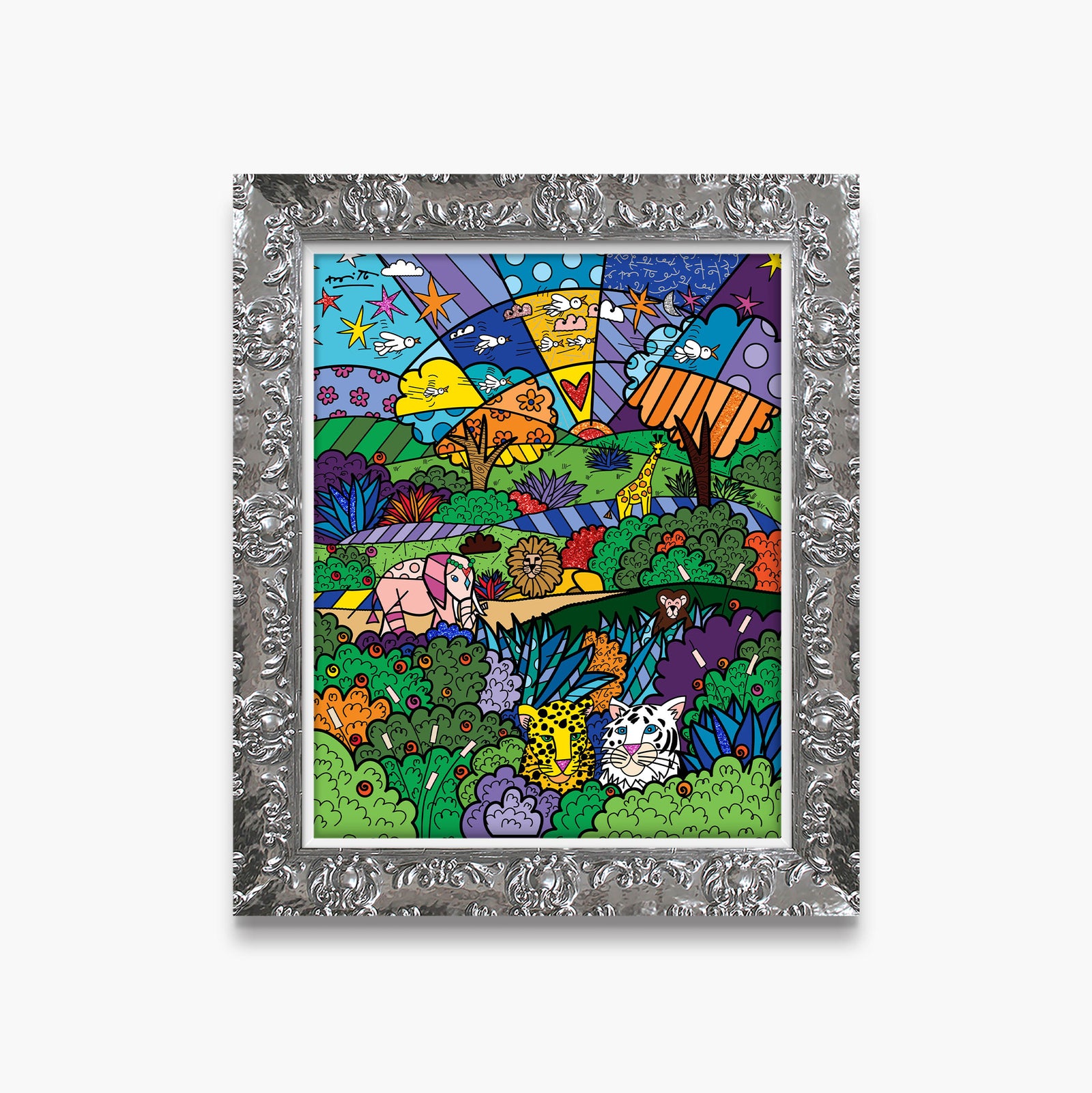 safari adventure limited edition print  colorful decorative collectible gift idea