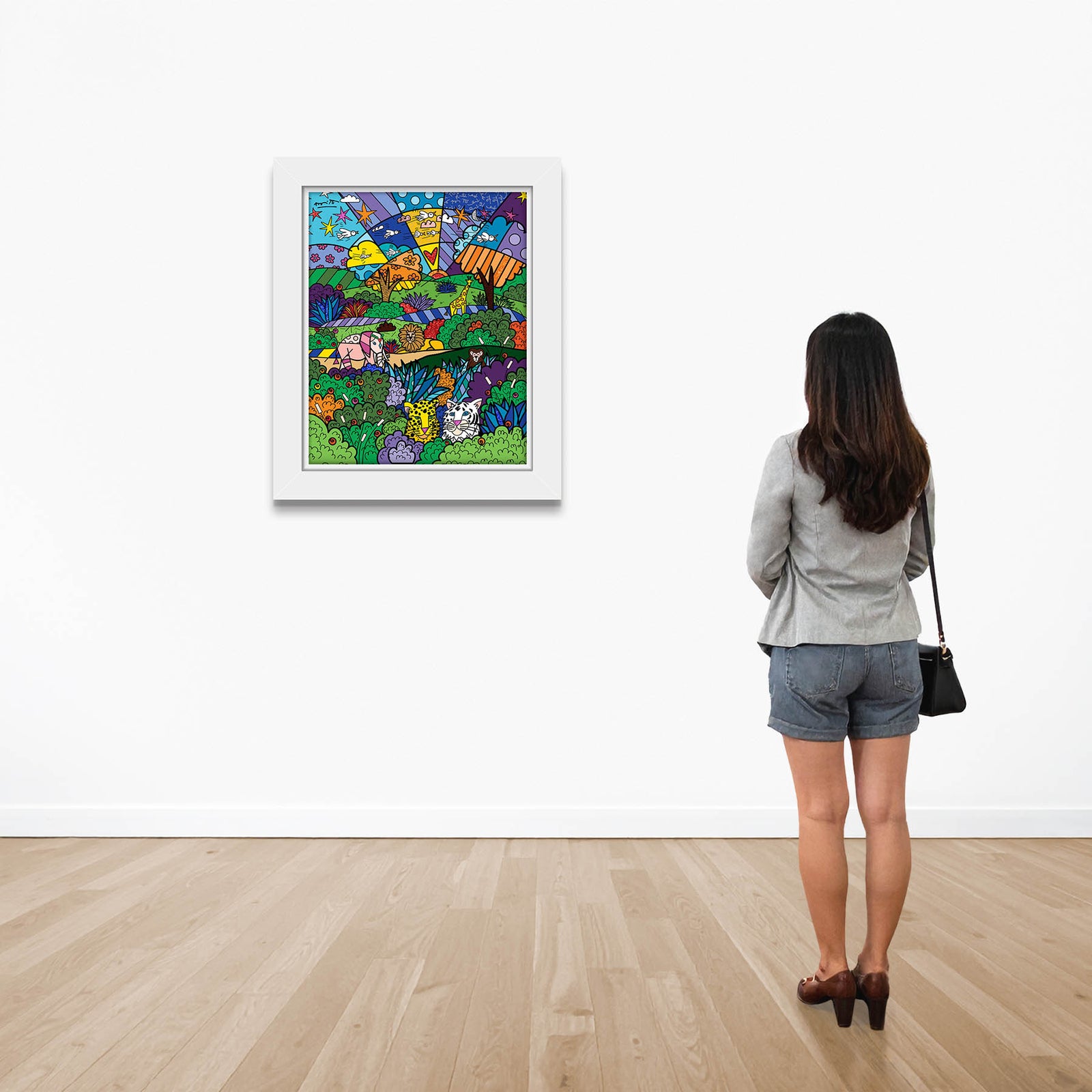 modern pop art safari adventure limited edition print  vibrant home decor