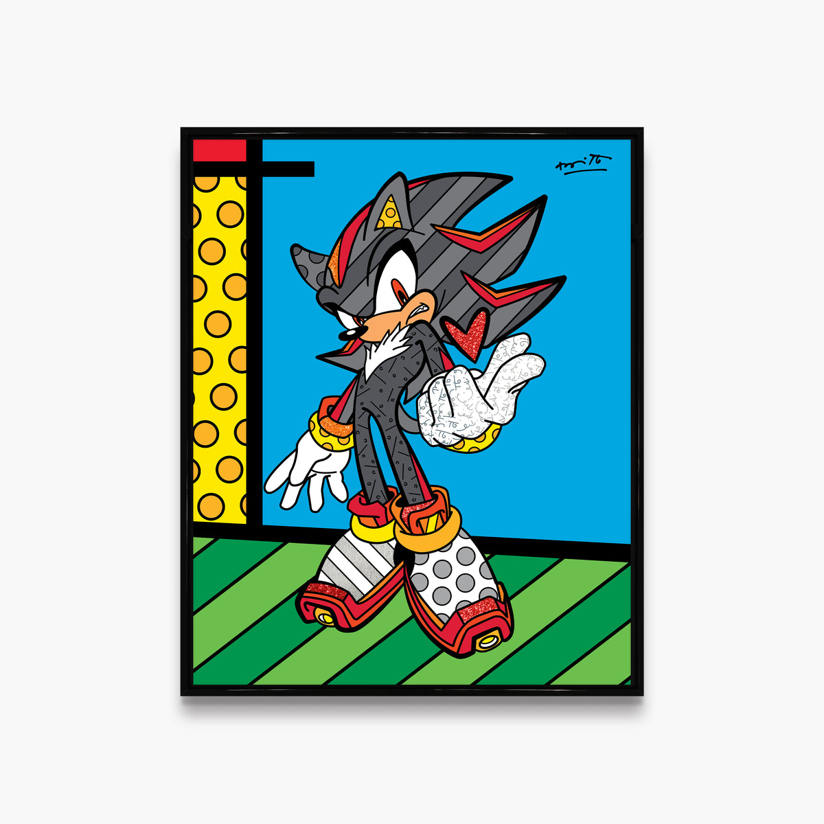 modern pop art shadow snap sega by britto  vibrant home decor