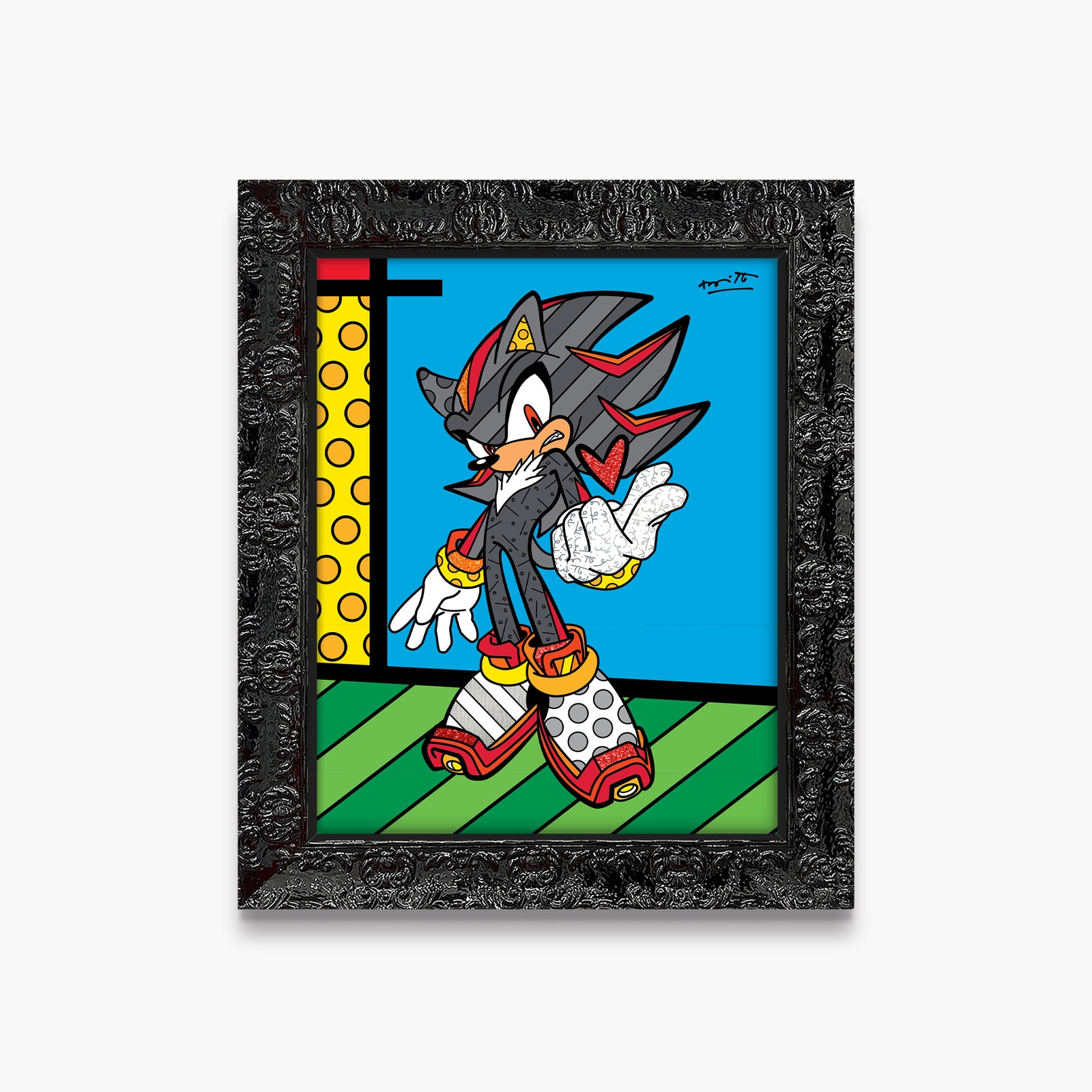 Romero Britto shadow snap sega by britto  contemporary pop art piece