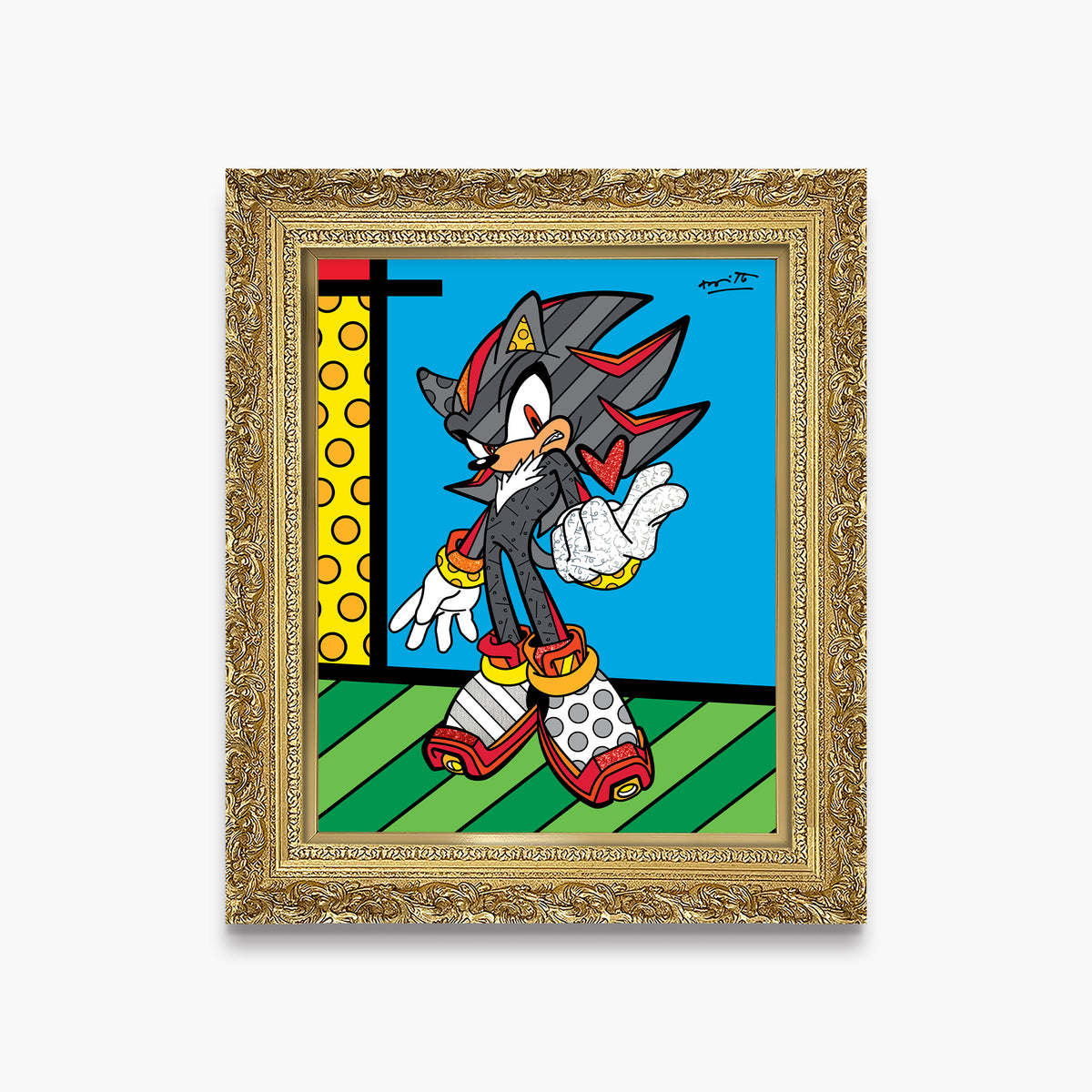 modern pop art shadow snap sega by britto  vibrant home decor