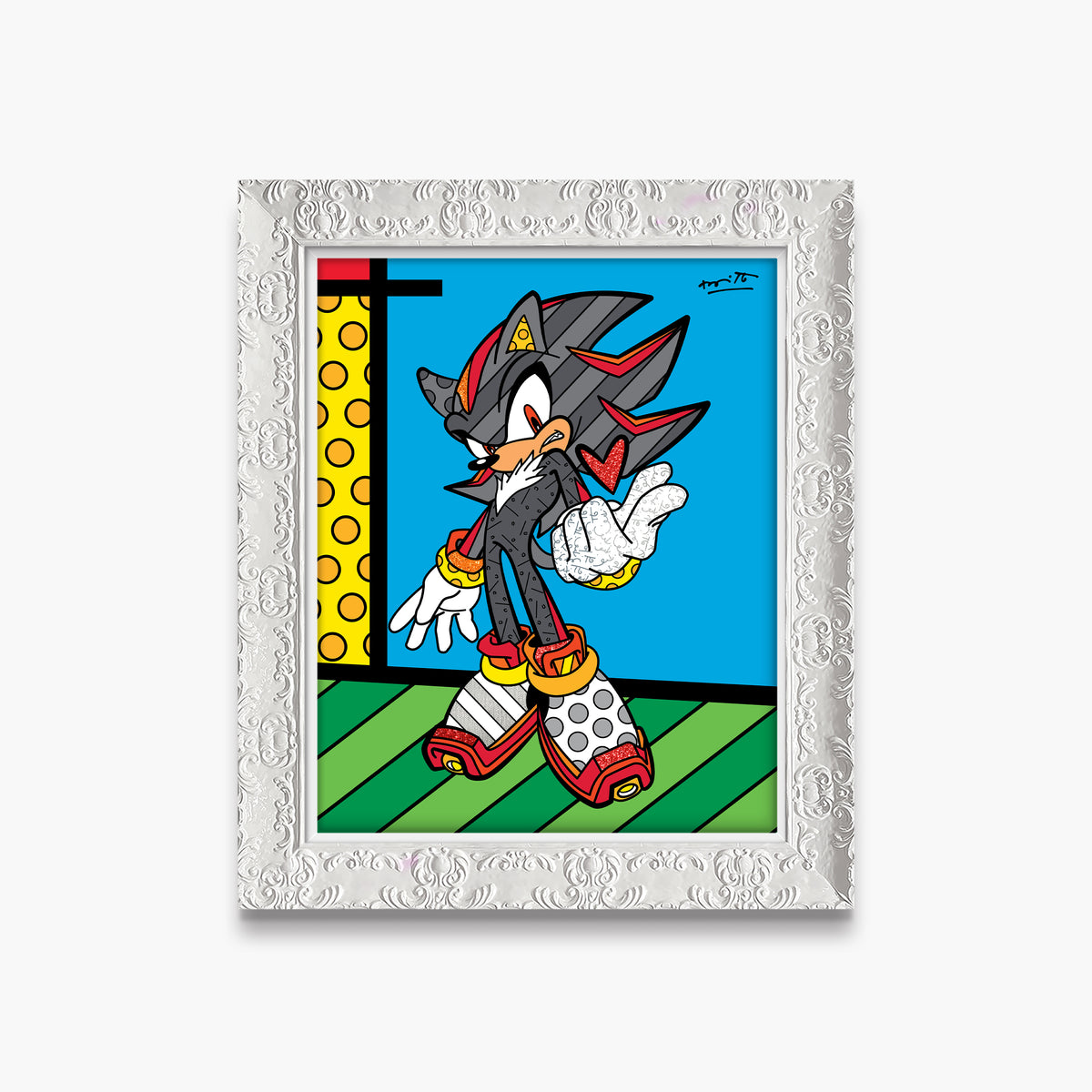 modern pop art shadow snap sega by britto  vibrant home decor