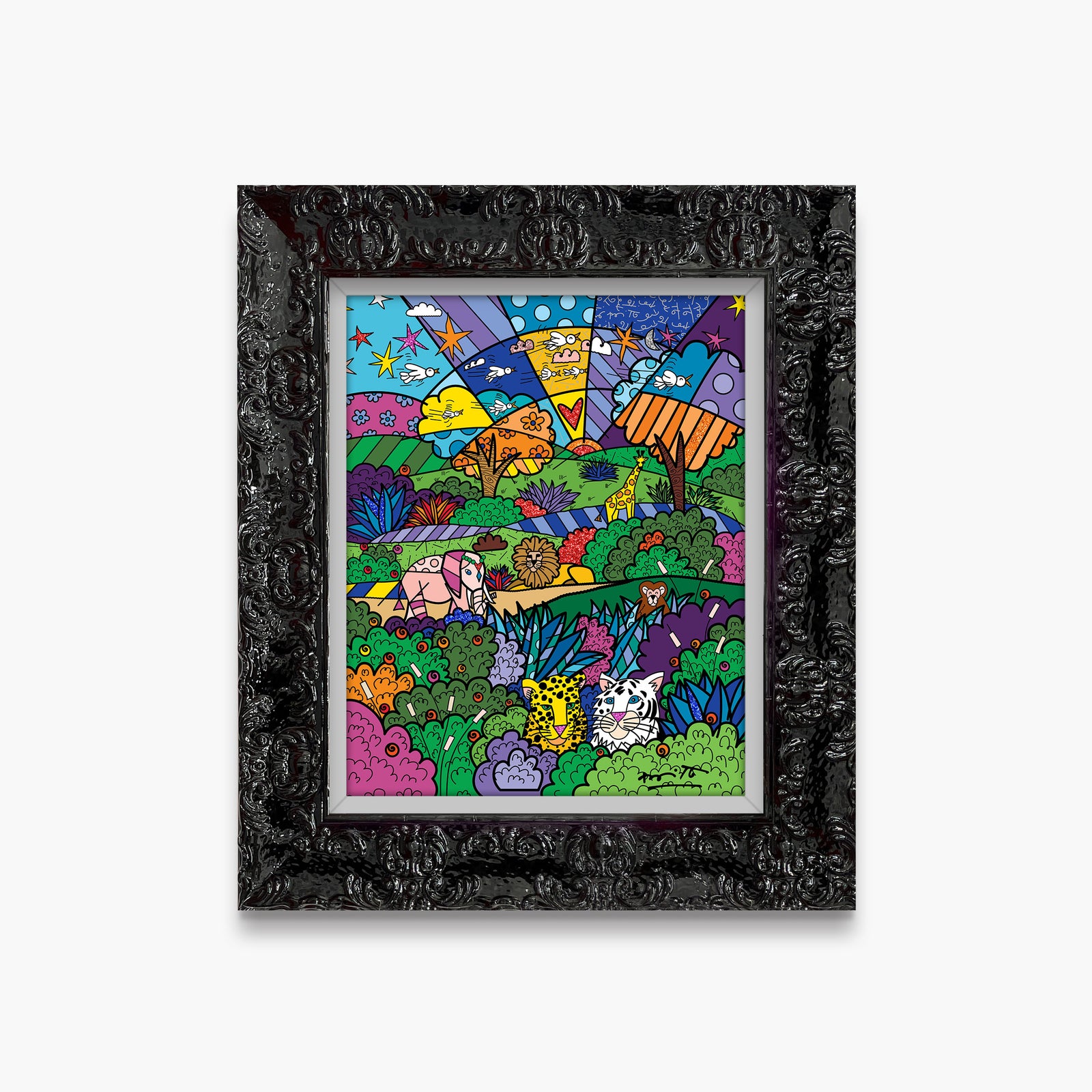 modern pop art safari limited edition print  vibrant home decor