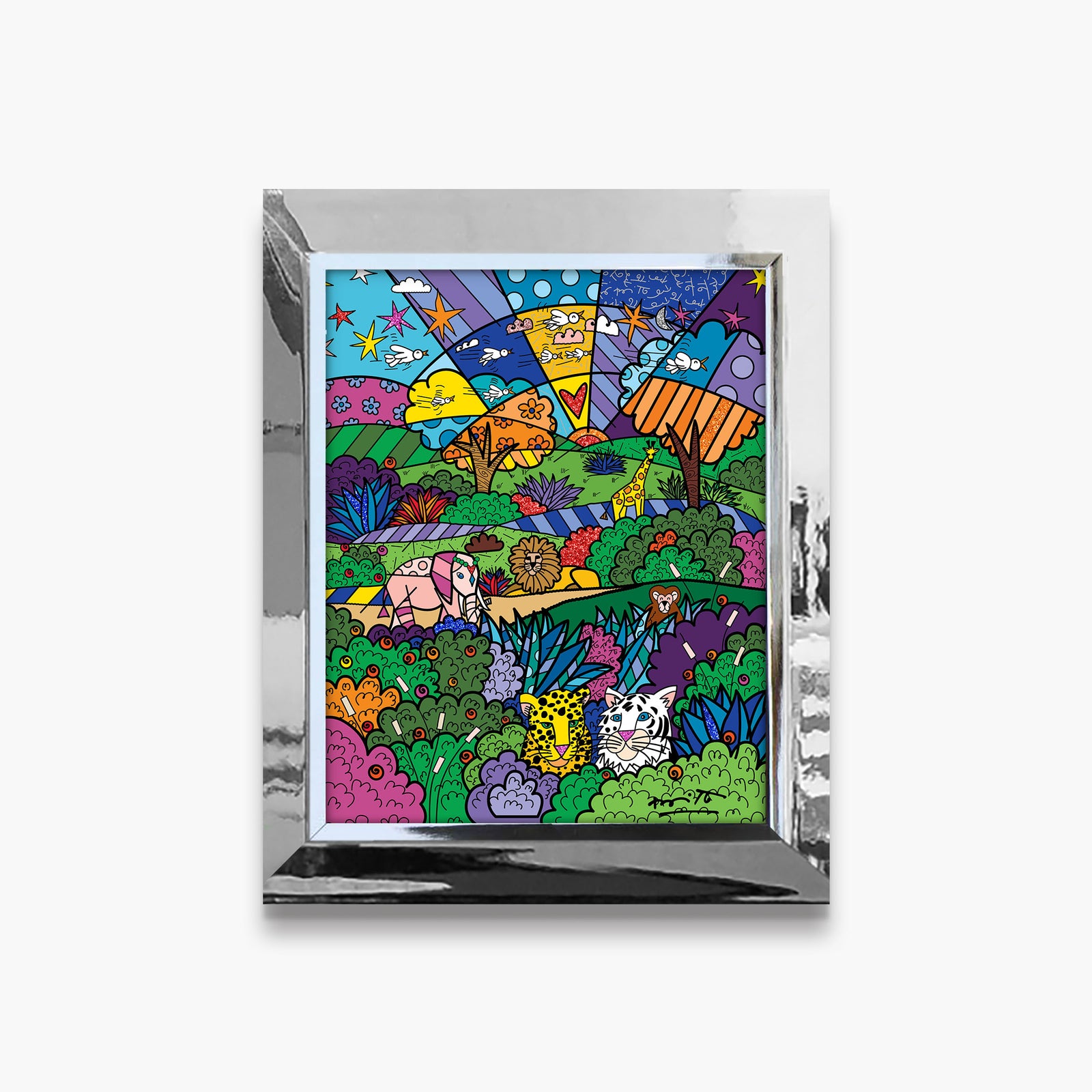 modern pop art safari limited edition print  vibrant home decor