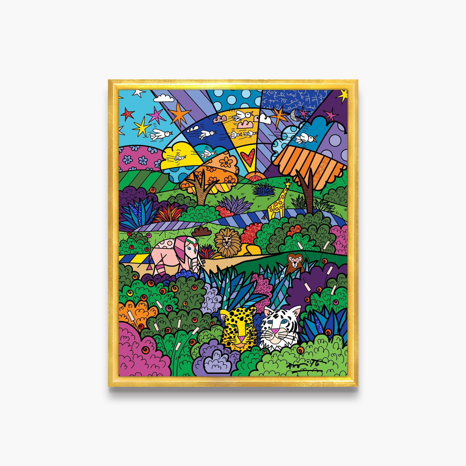 safari limited edition print  artistic colorful design collectible